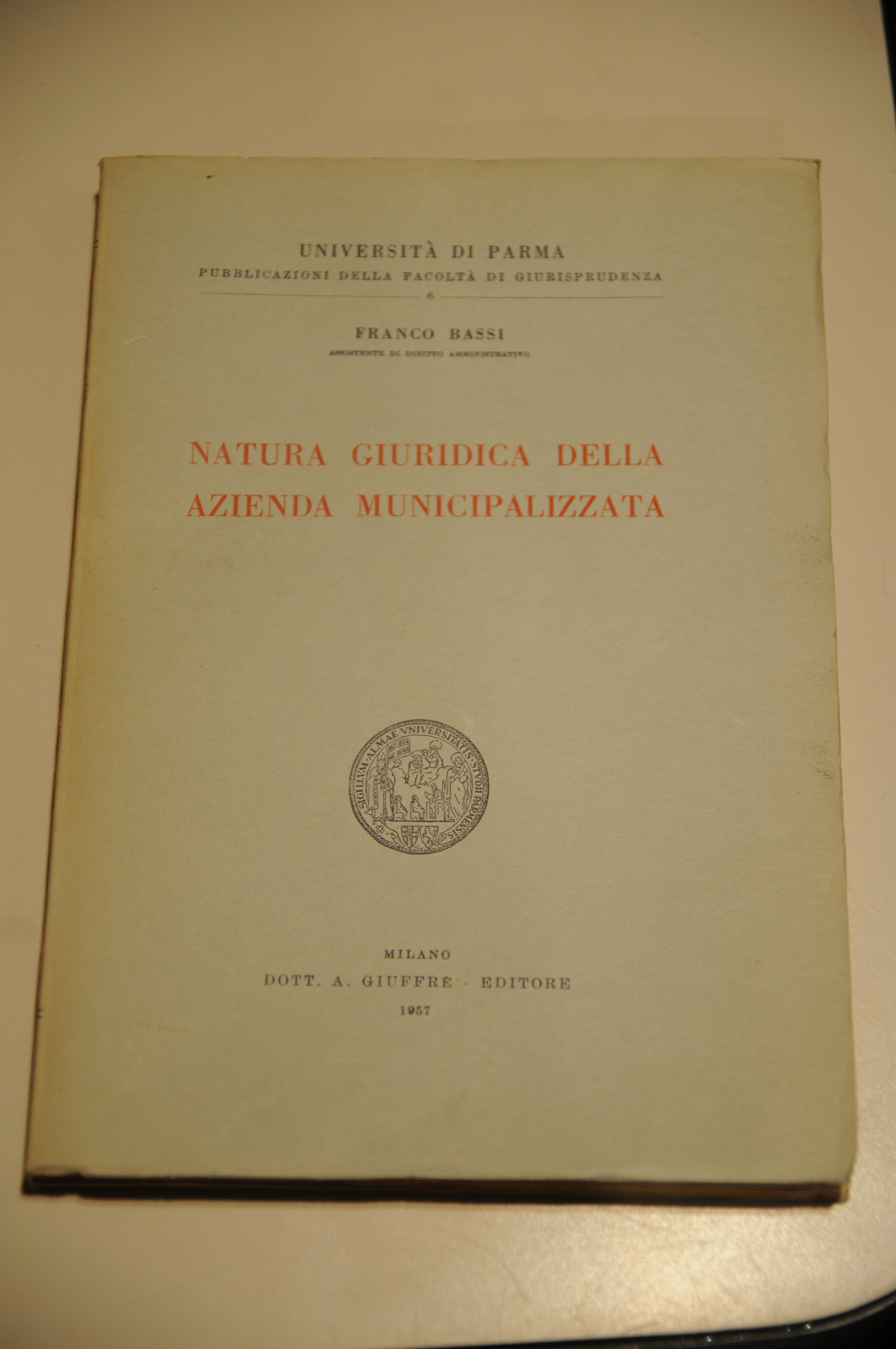 natura giuridica della azienda municipalizzata NUOVISSIMO mai aperto