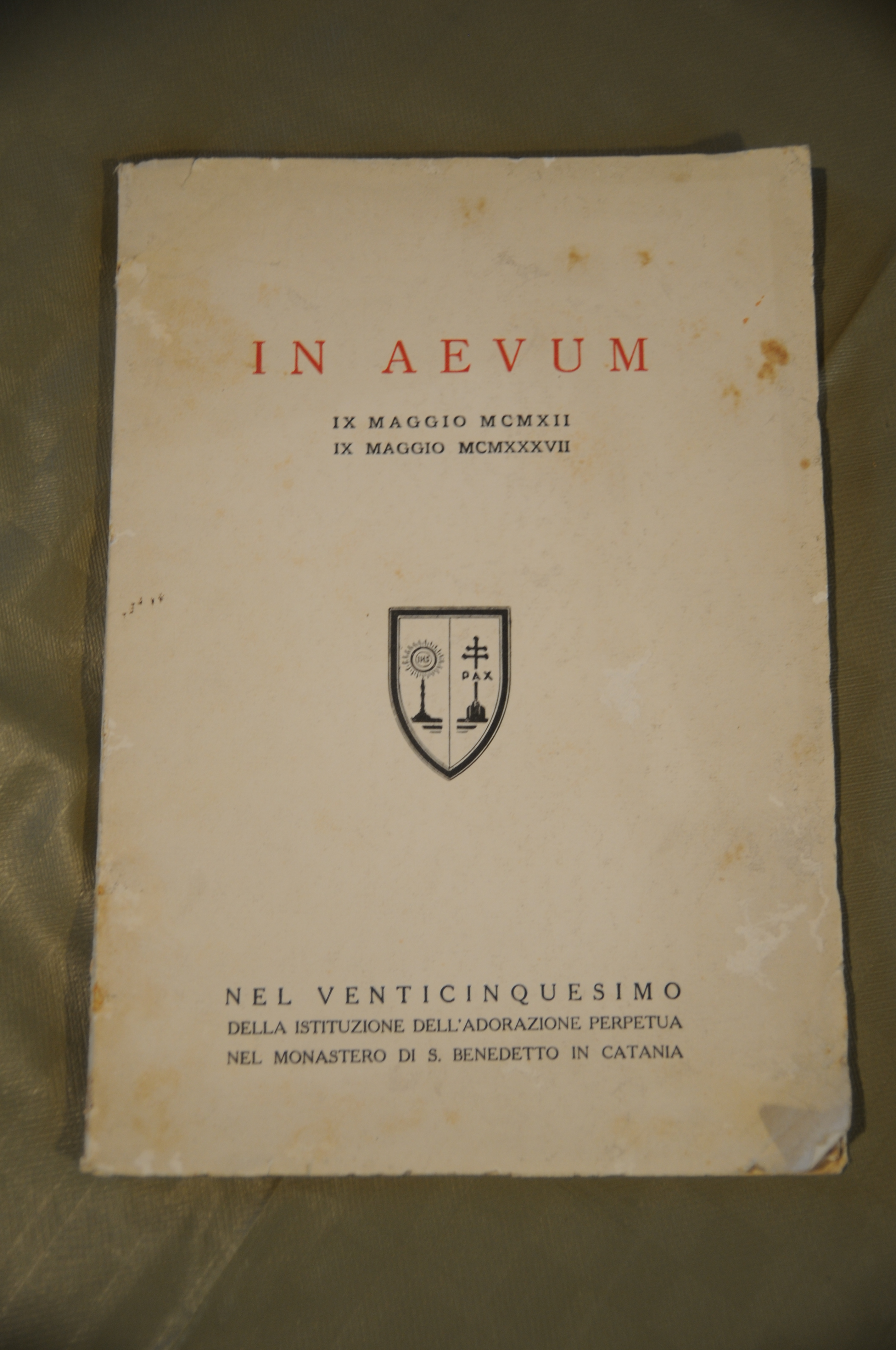 nel venticinquesimo della istituzione dell'adorazione perpetua nel monastero di s. …
