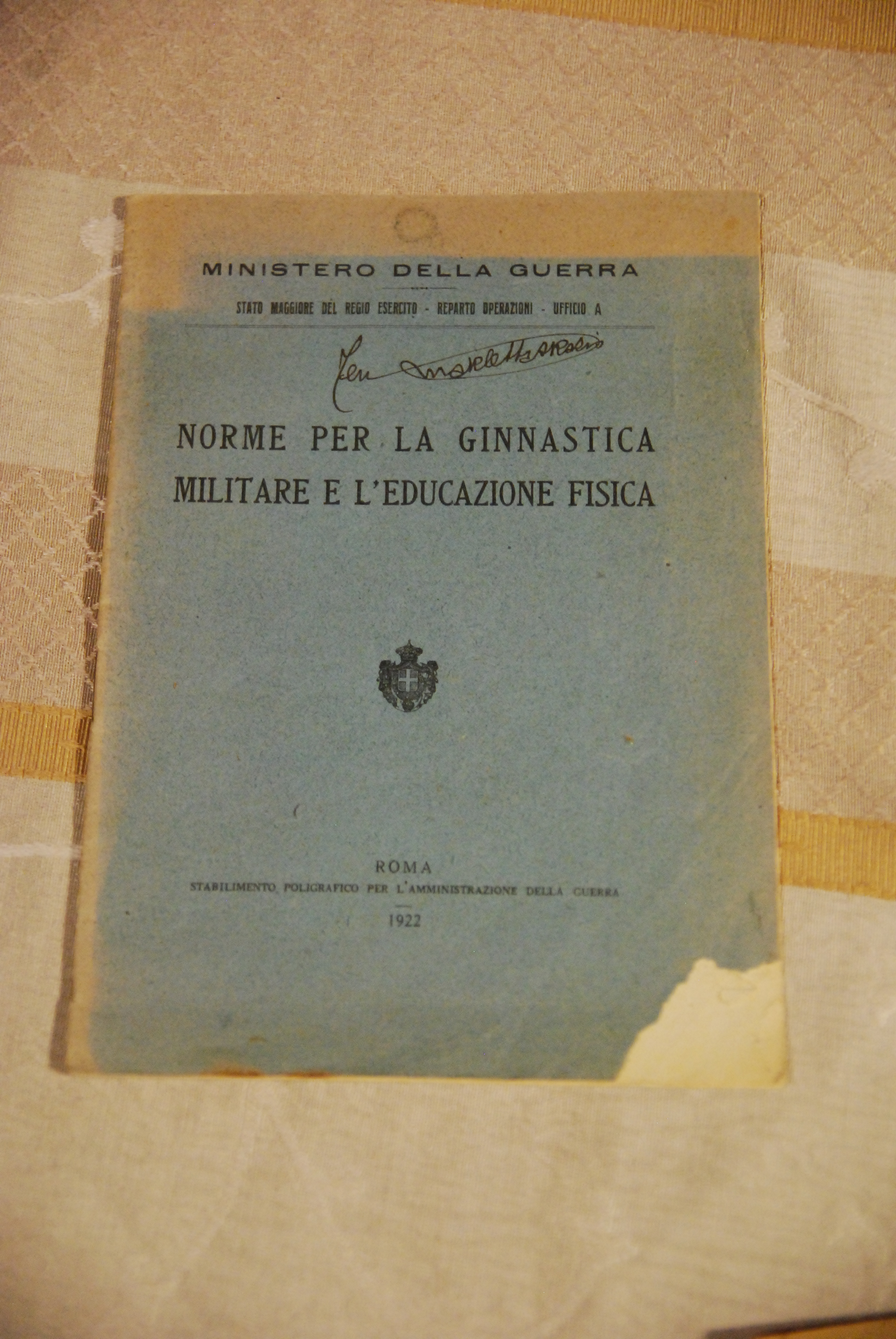 norme per la ginnastica militare e l'educazione fisica