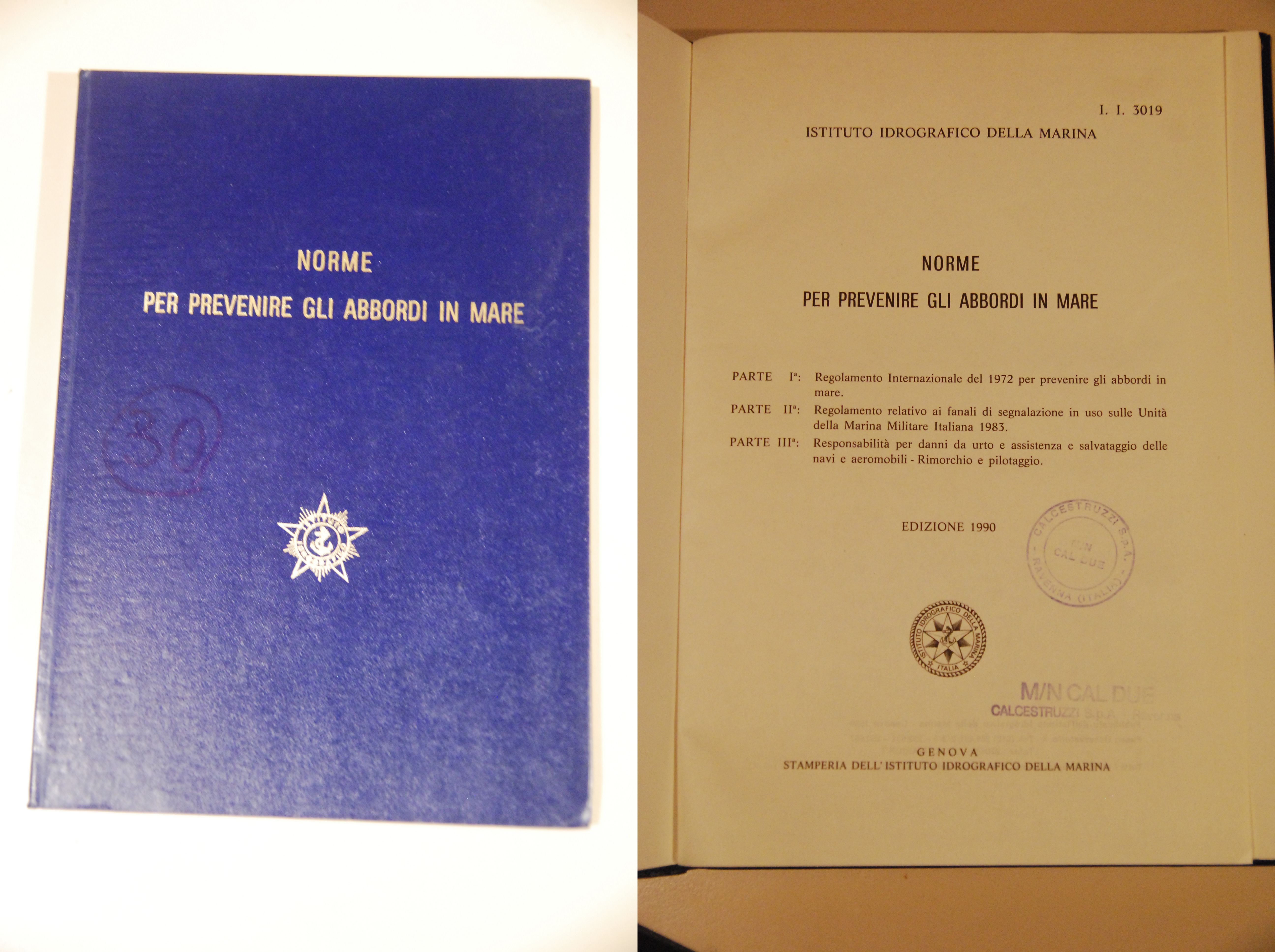 norme per prevenire gli abbordi in mare