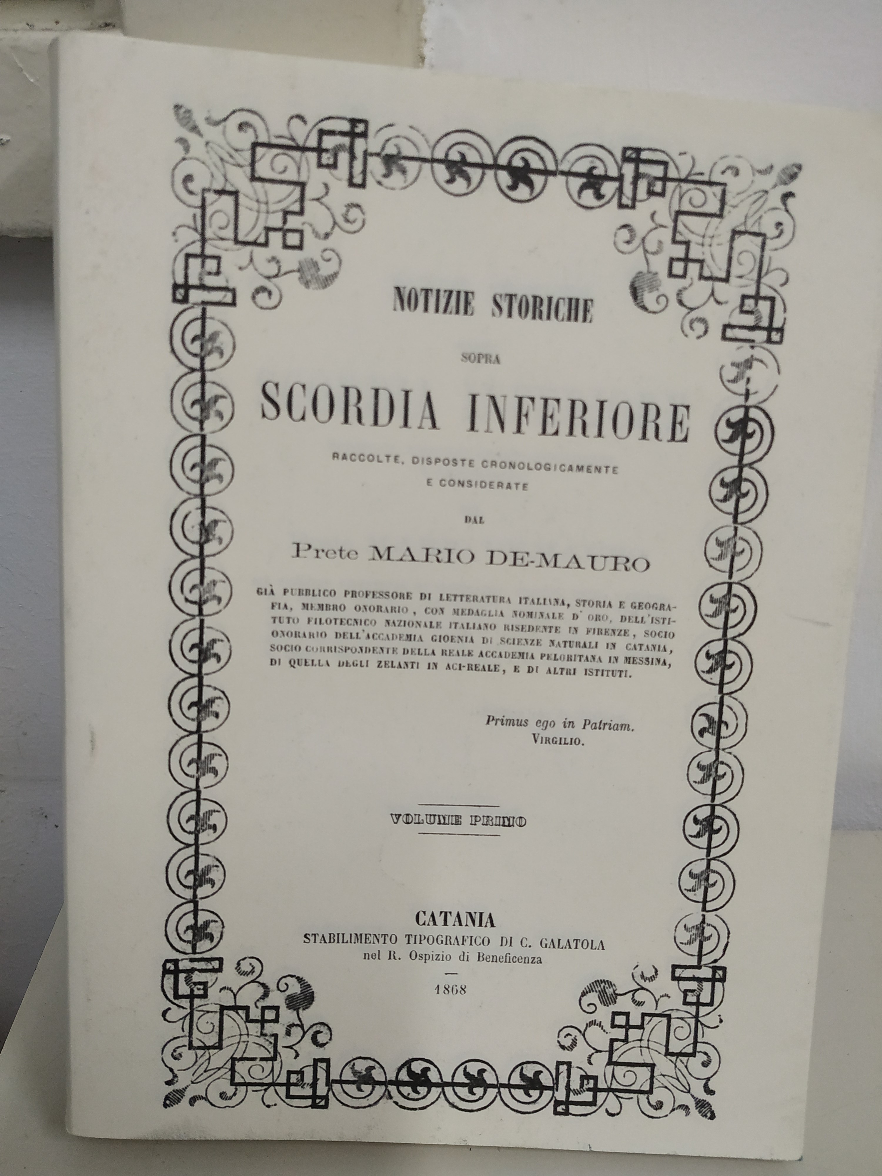 notizie storiche sopra scordia inferiore NUOVO