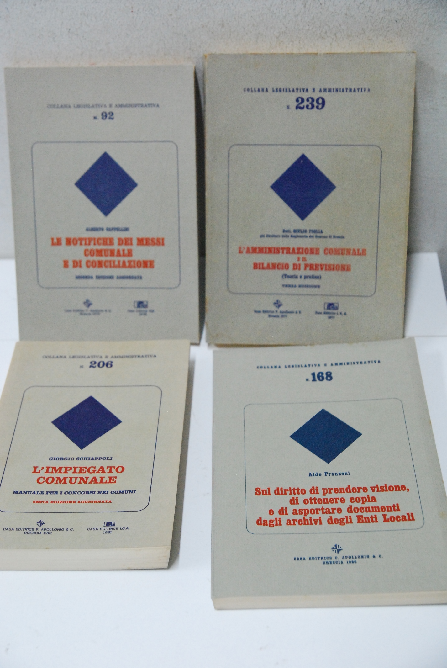 numeri 92 239 206 168 4 voll. NUOVI