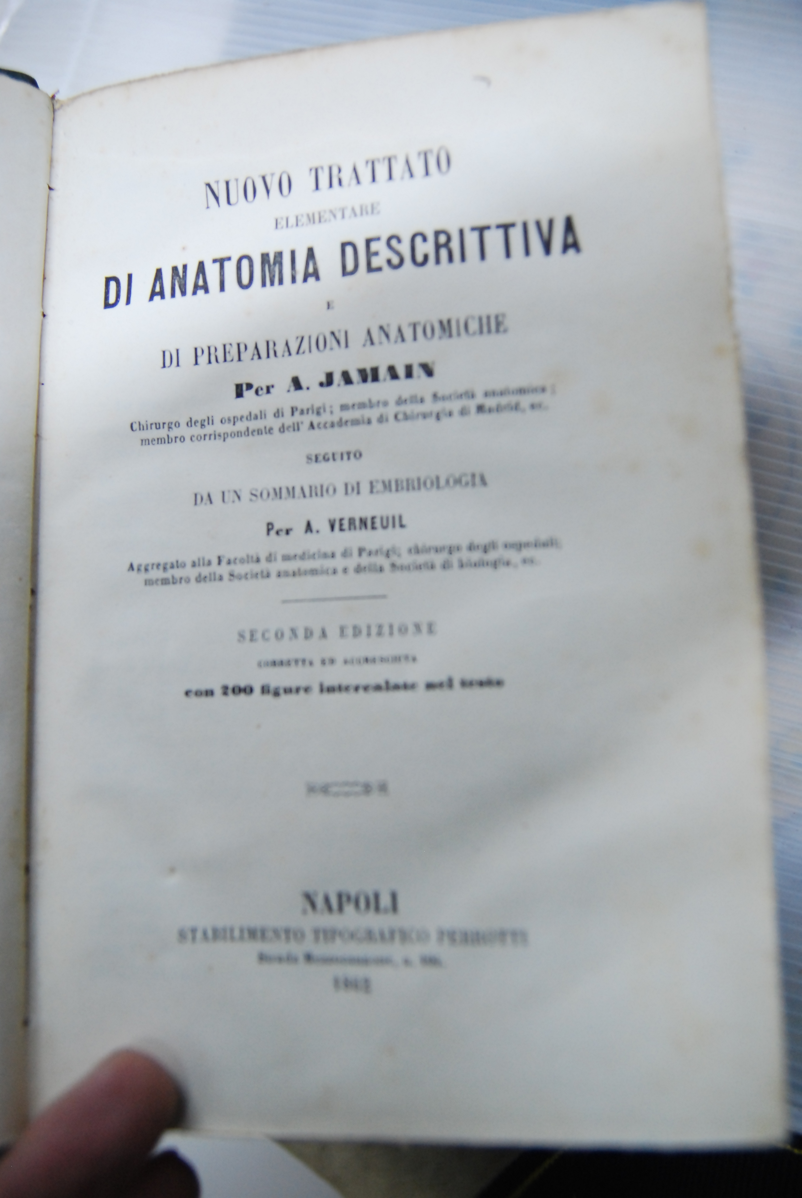 Nuovo trattato Elementare di Anatomia Descrittiva e di Preparazioni Anatomiche. …