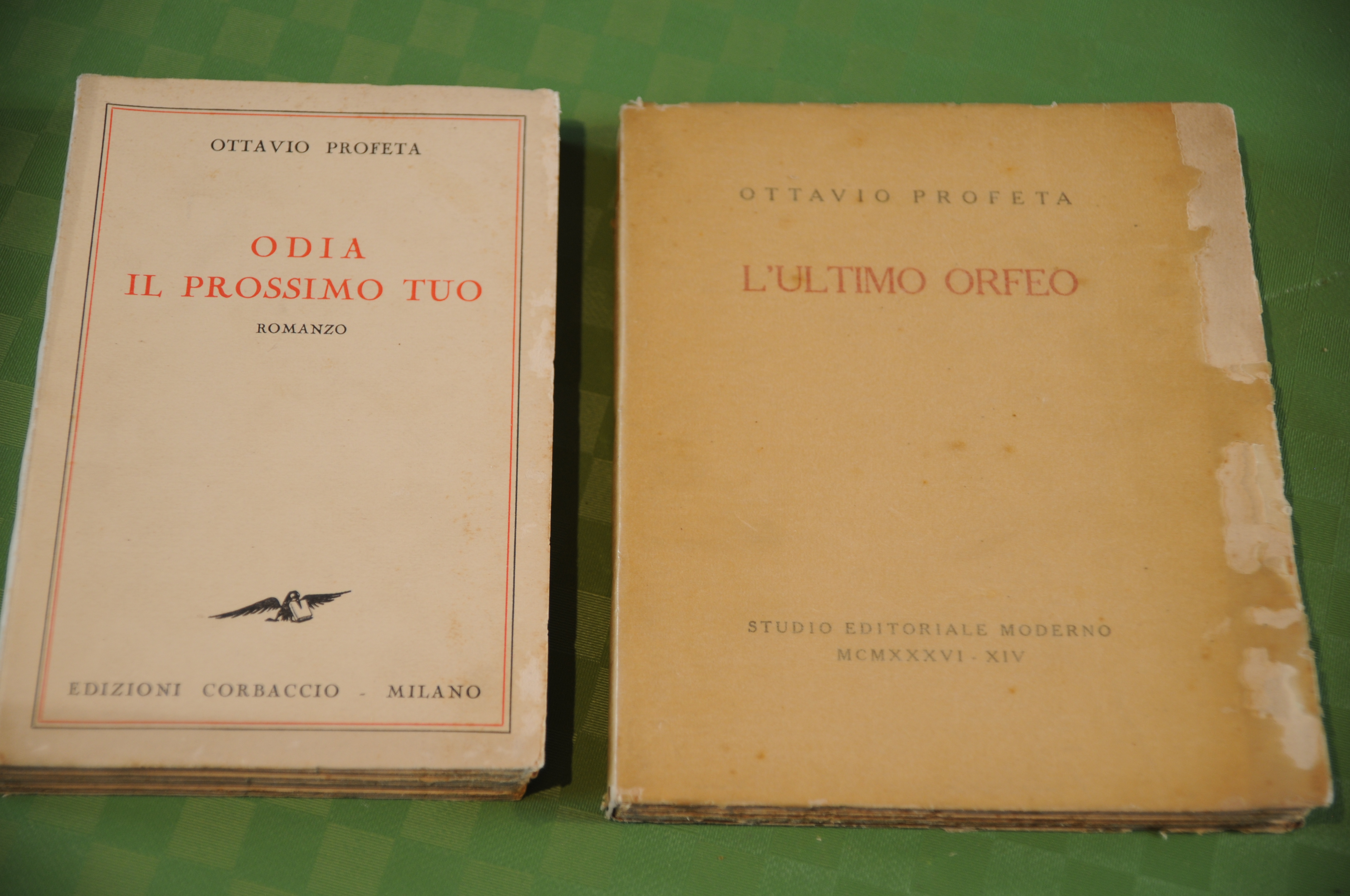 odia il prossimo tuo e l'ultimo orfeo autografato con dedica
