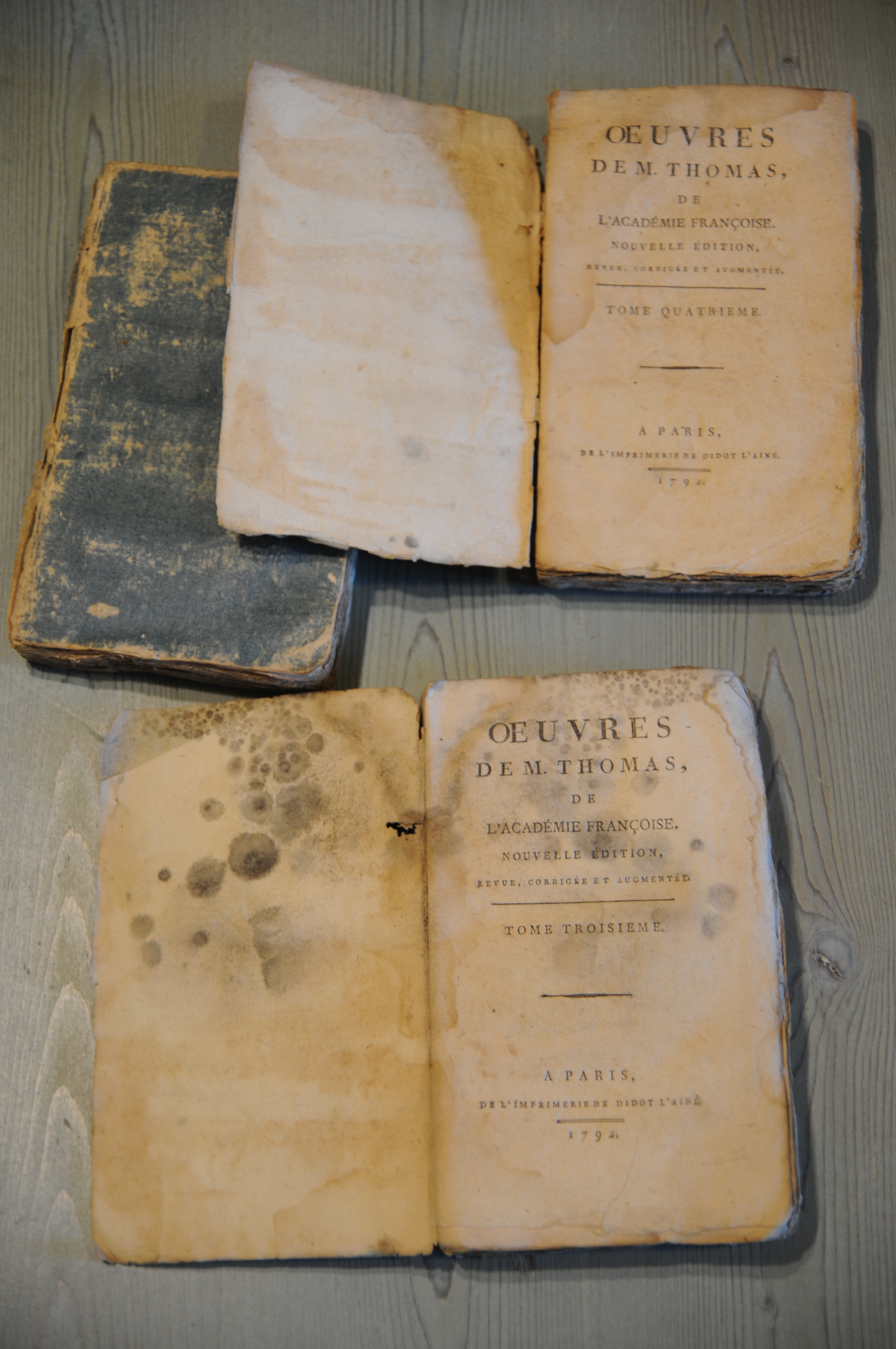 oeuvres de l'academie francoise tome 1,3,4 premier troisieme quatrieme