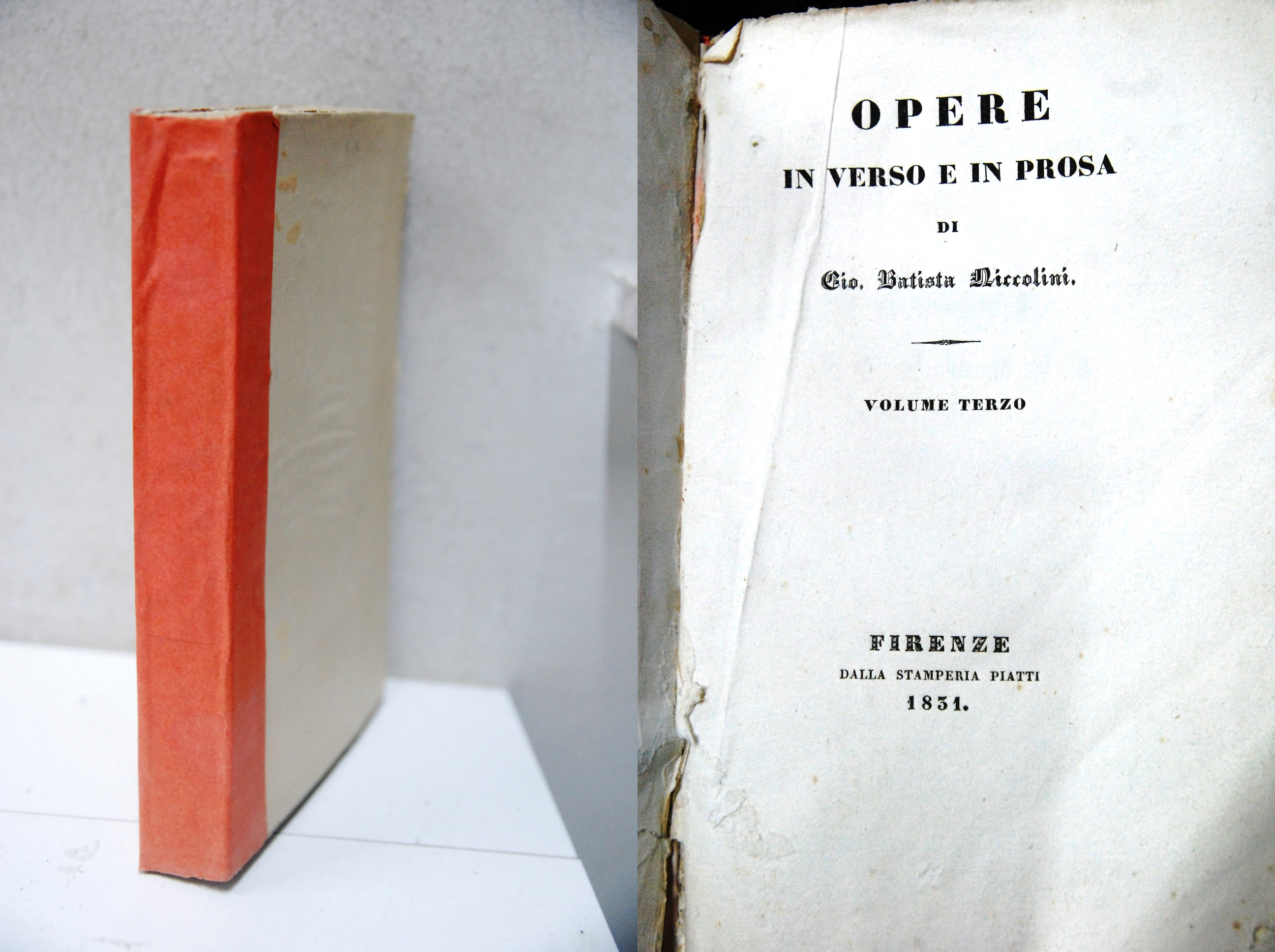 opere in verso e prosa solo volume terzo