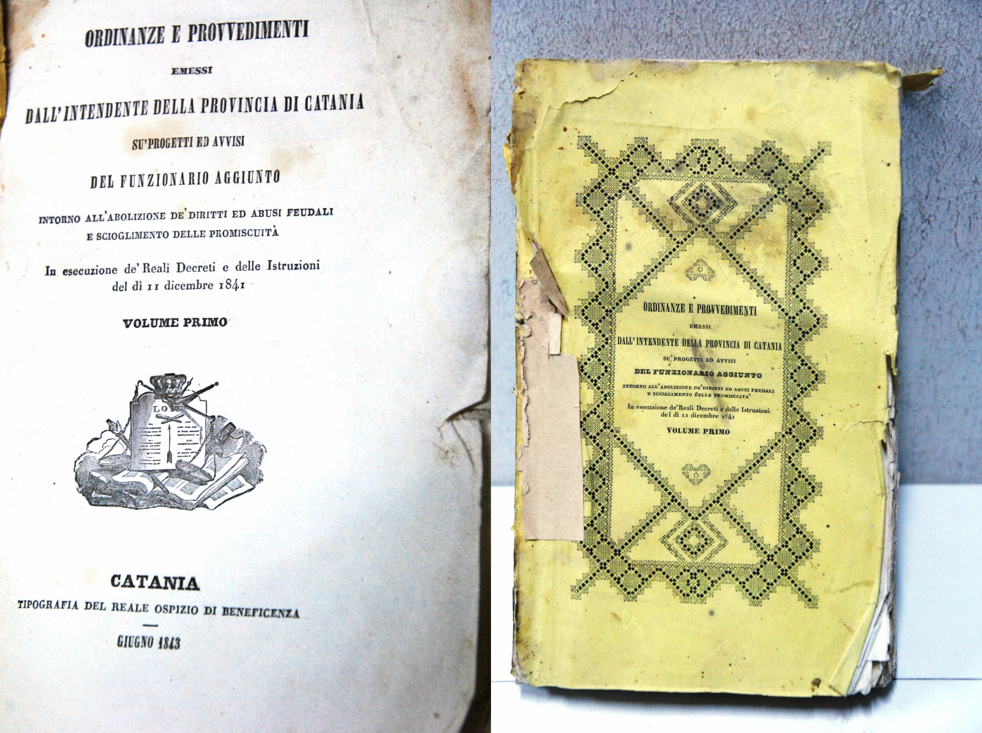 ordinanze e provvedimenti emessi dall'intendente della provincia di catania su …