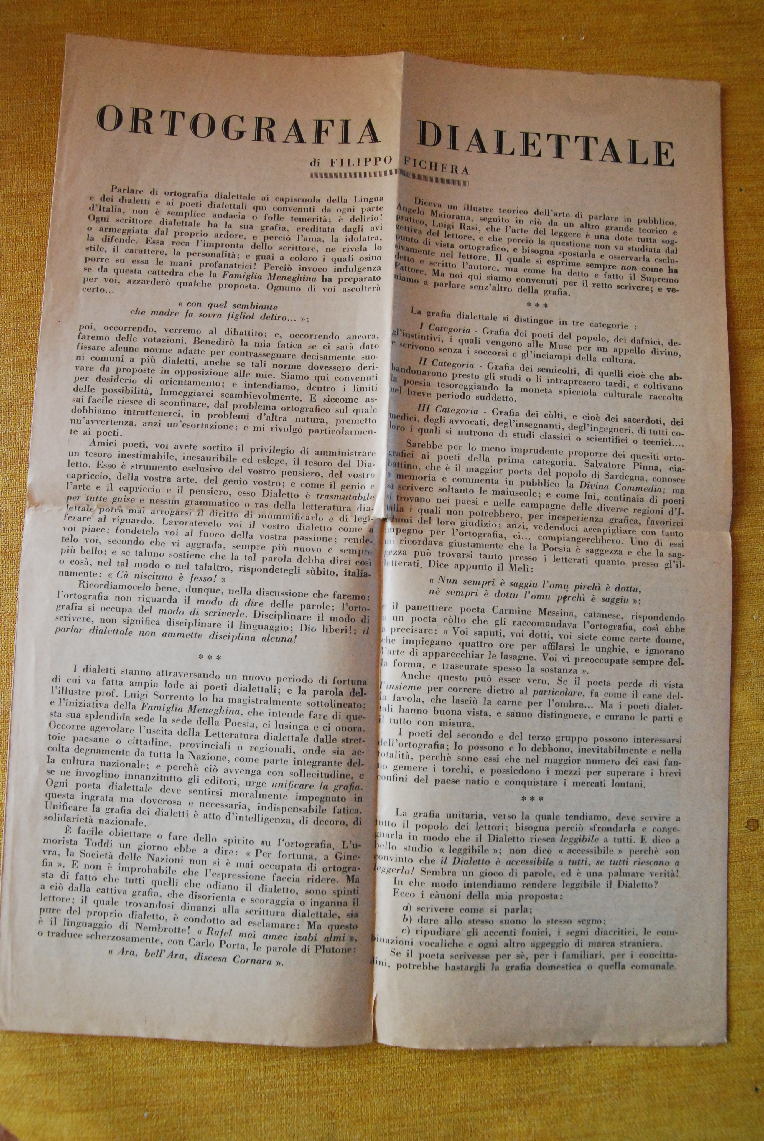 ortografia dialettale