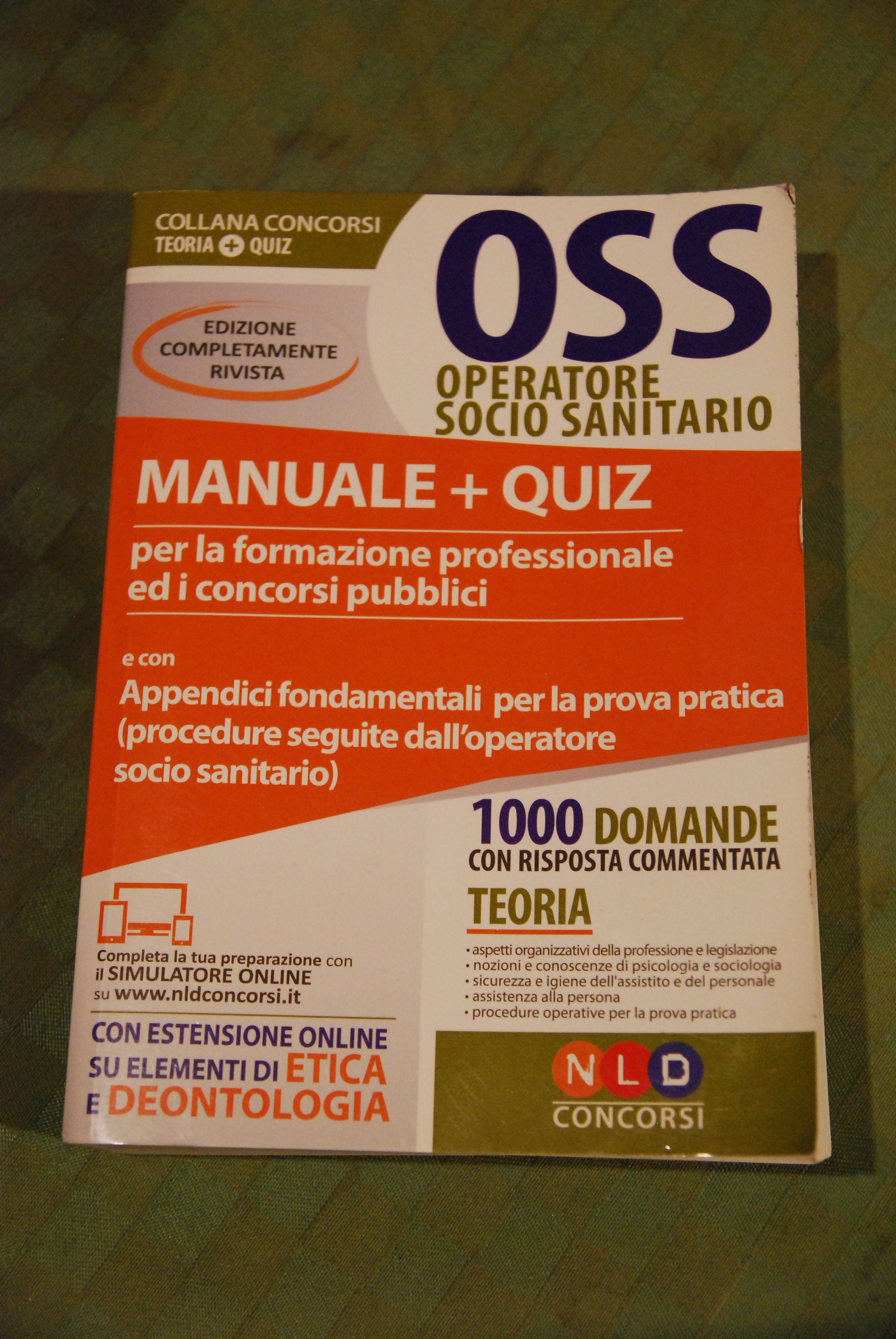 oss operatore socio sanitario manuale quiz 1000 domande NLD