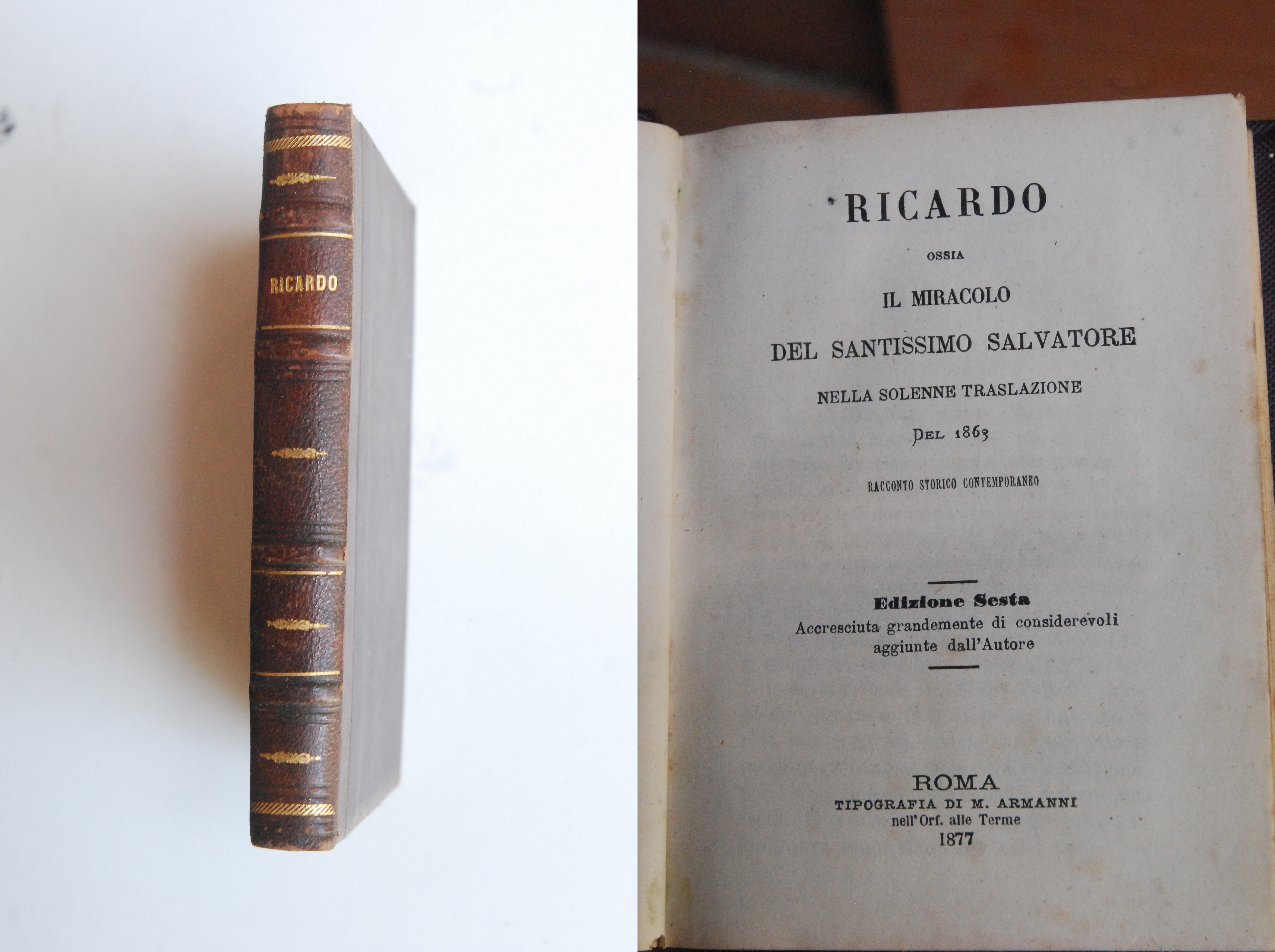 ossia il miracolo del santissimo salvatore nella traslazione del 1863