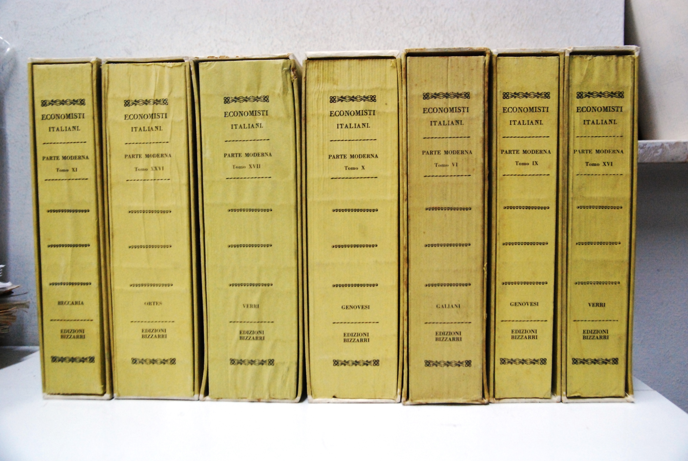 parte moderna volumi XI, XXVI, VI, IX, X, XVI beccaria …
