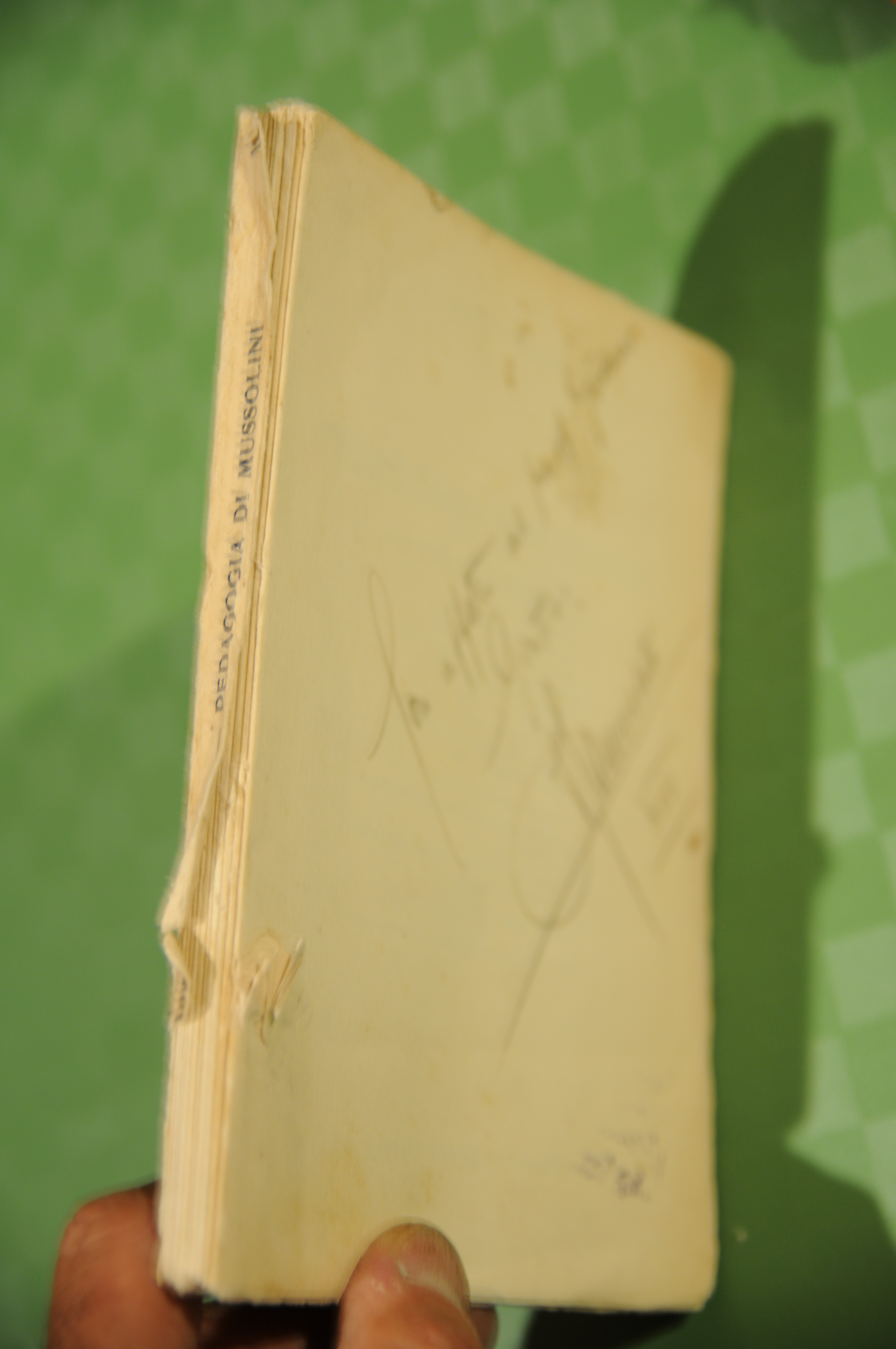pedagogia di mussolini senza copertina e autografato dall'autore con dedica