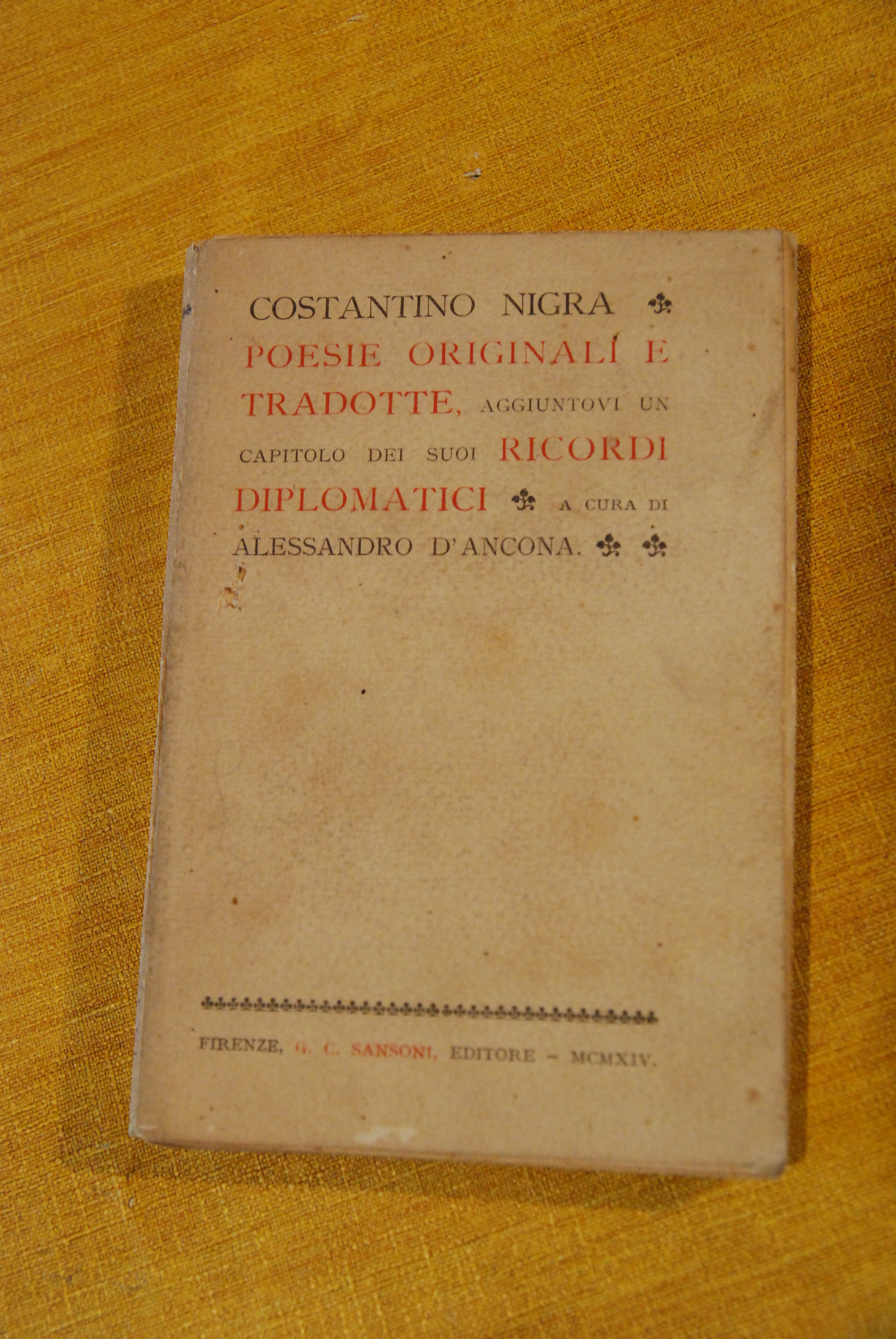 poesie originali e tradotte ricordi diplomatici