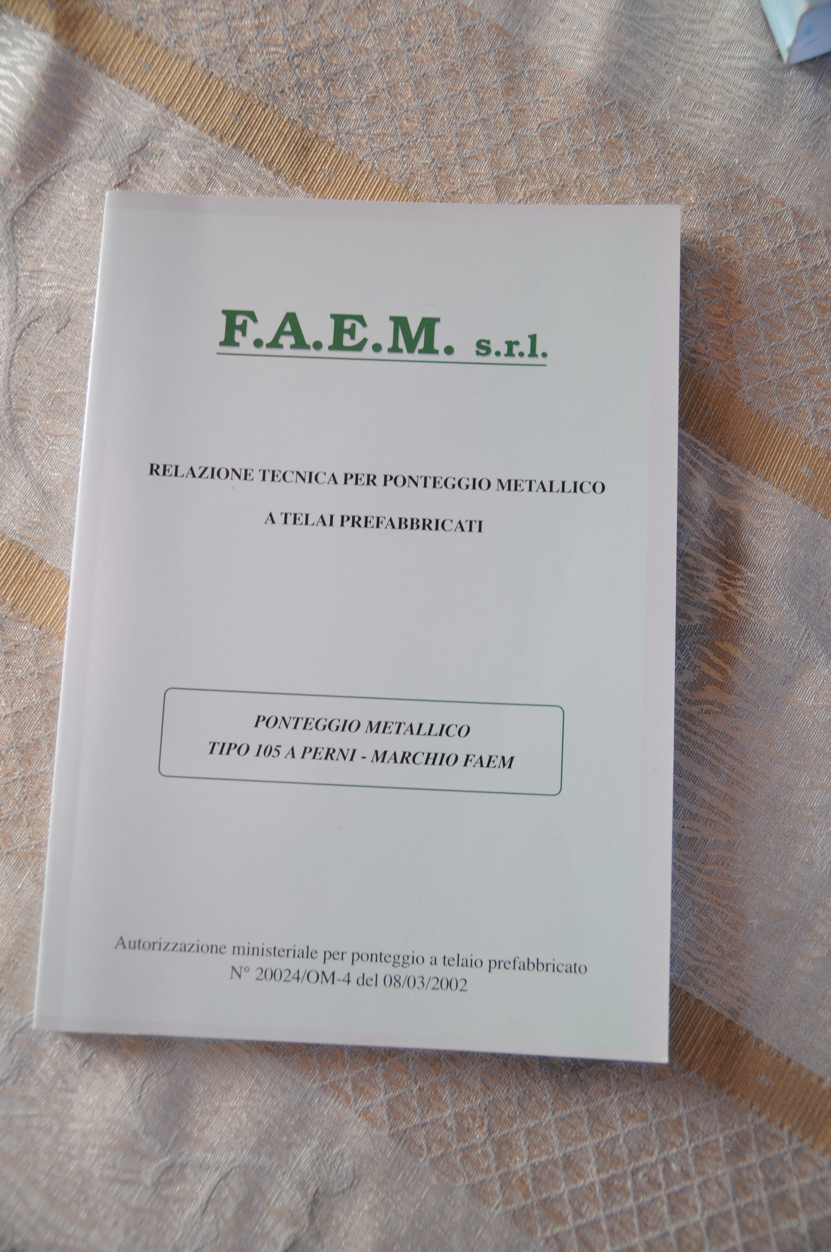 ponteggio metallico a telai prefabbricati tipo 105 a perni