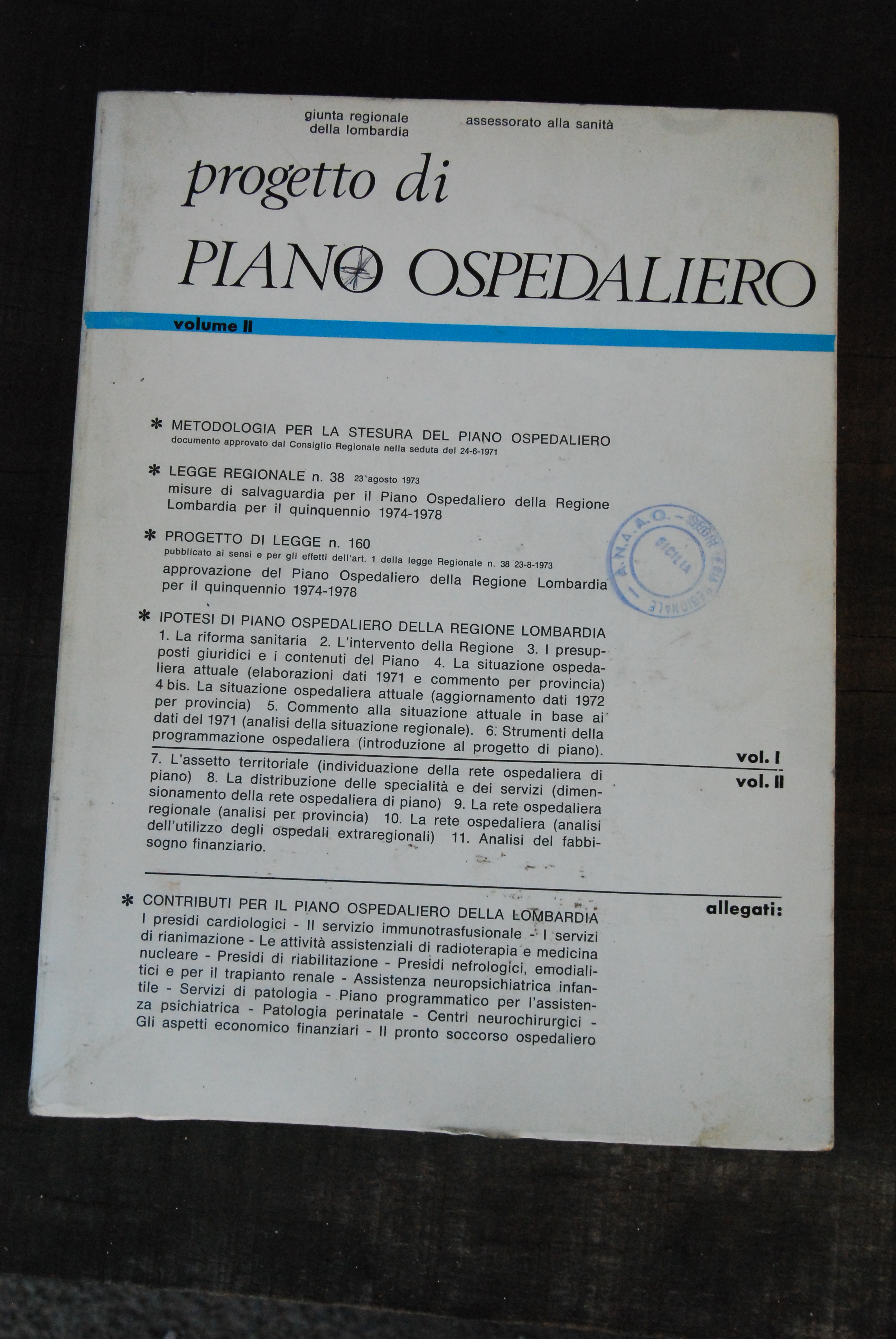 progetto di piano ospedaliero vol. 2 II NUOVO