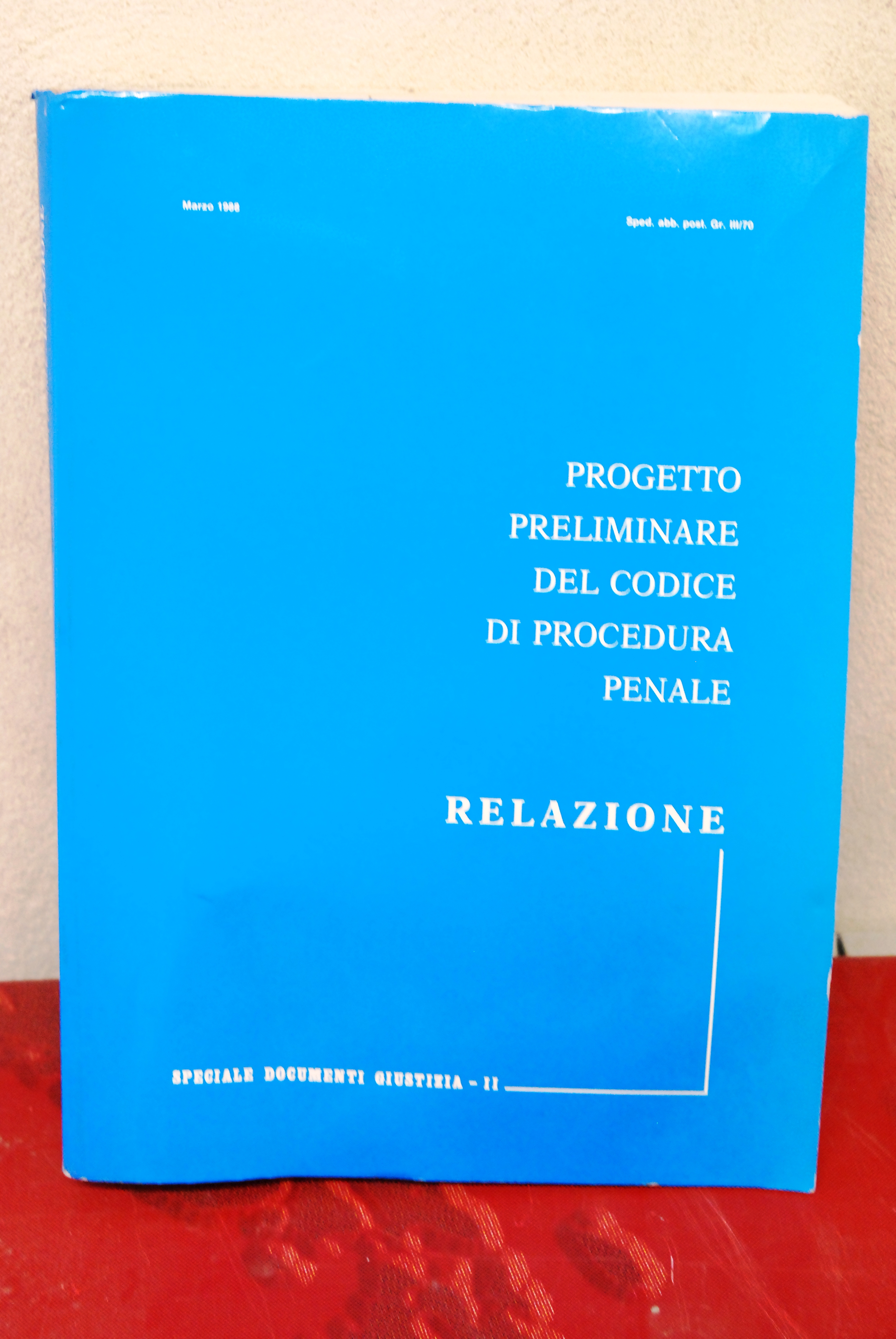 progetto preliminare del codice di procedura penale relazione