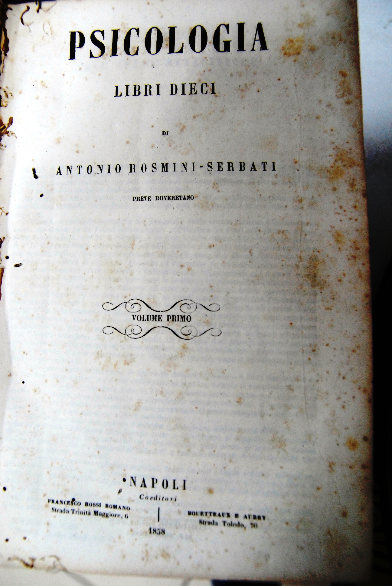 Psicologia libri dieci con tavole (vol. 1 e 2 in …