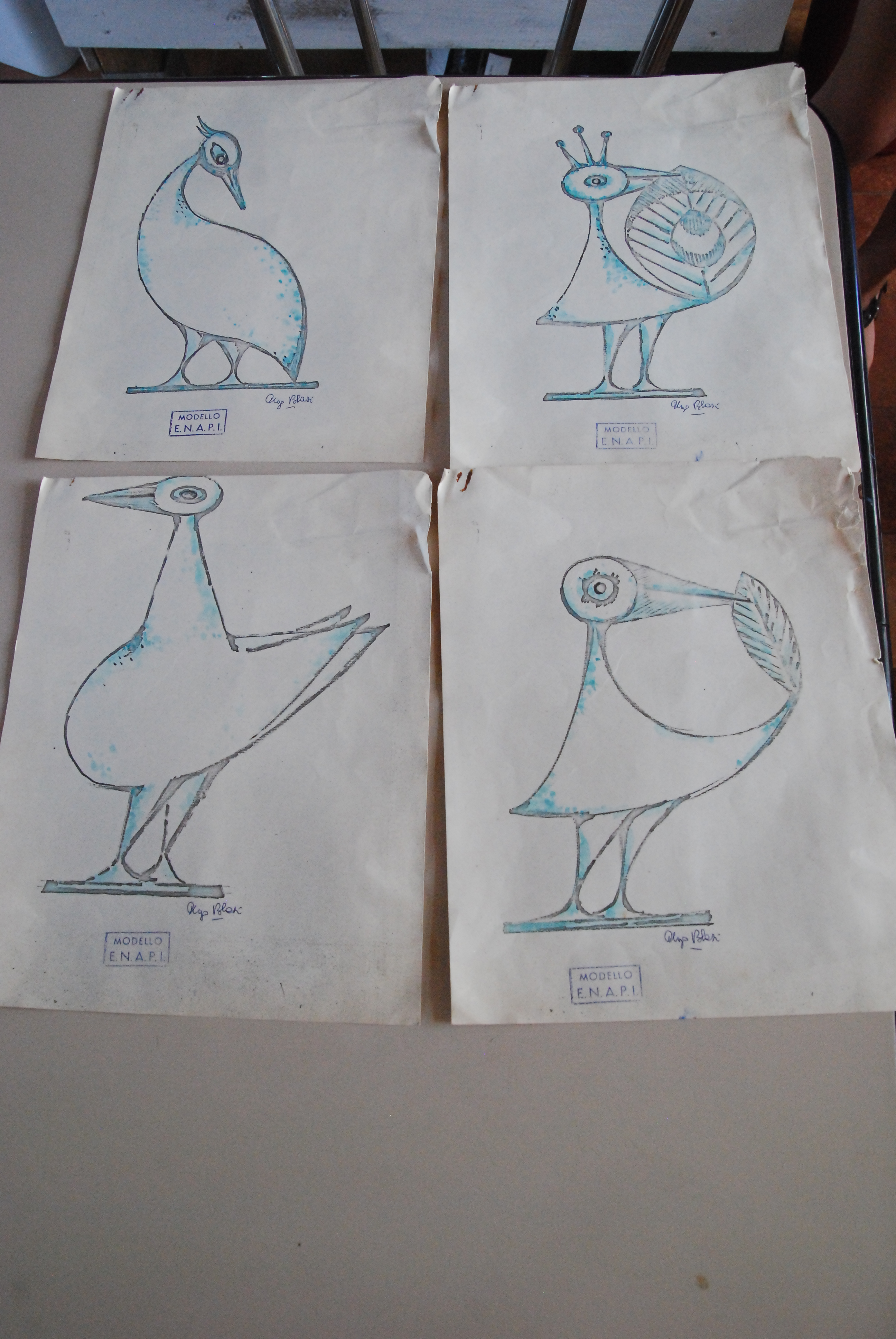 quattro disegni modello ENAPI