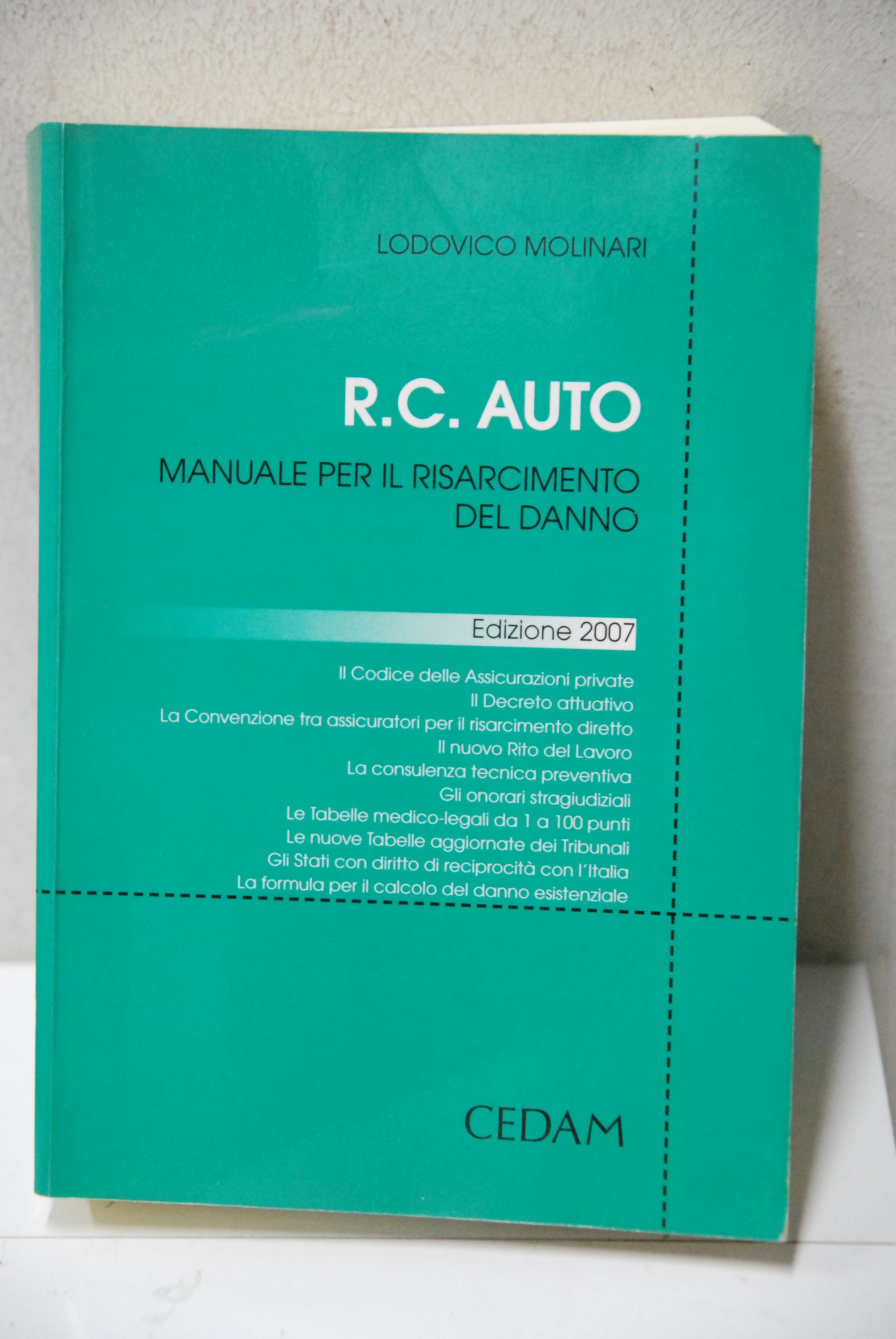 r.c. auto manuale per il risarcimento del danno