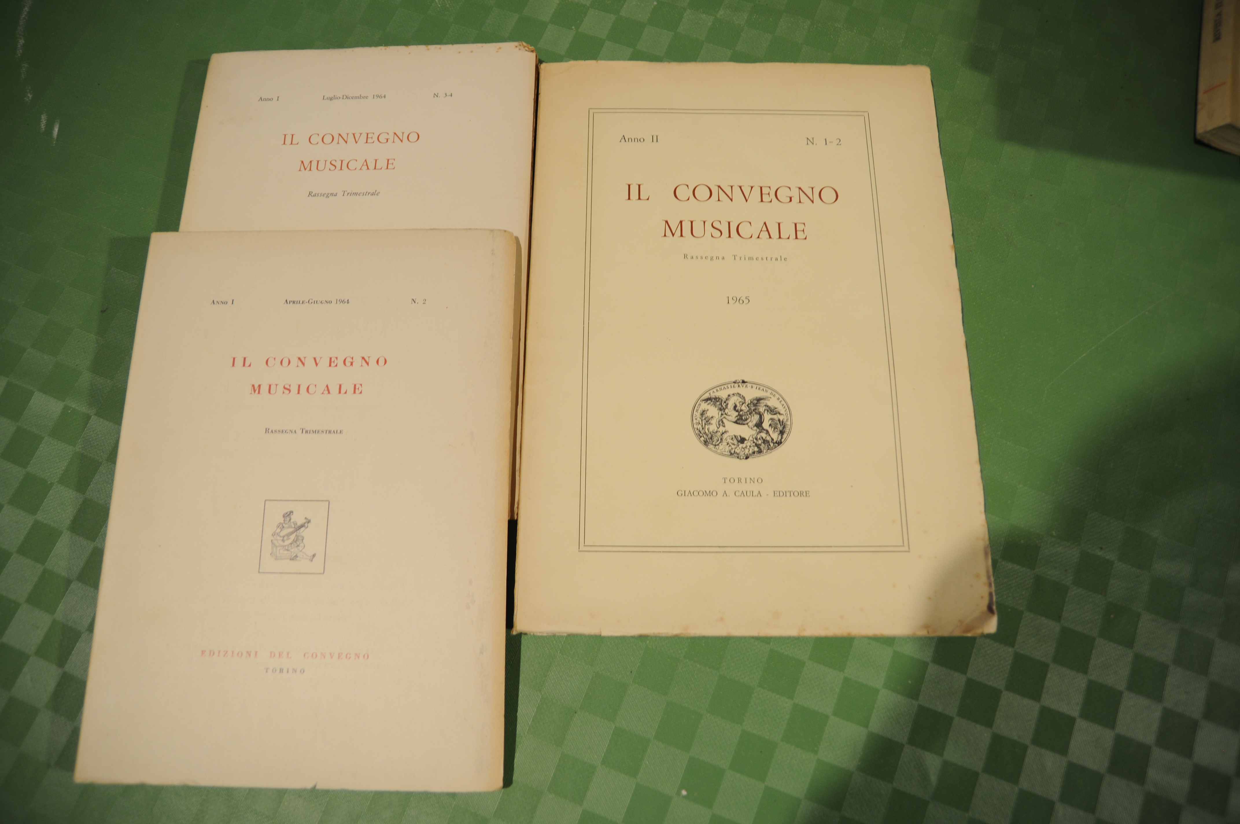 RASSEGNA TRIMESTRALE anno 1 numeri 2,3,4 e anno 2 numm. …