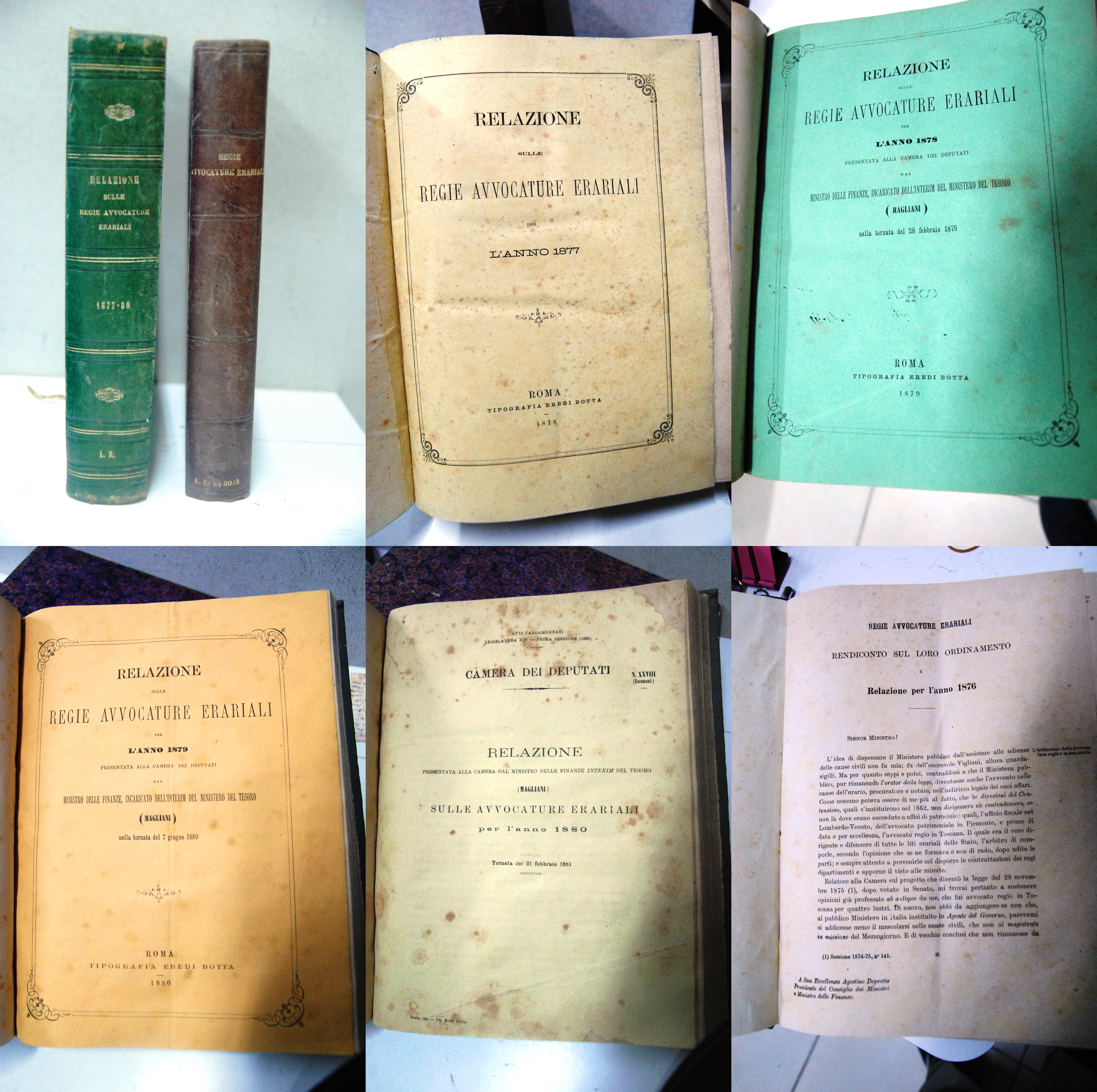 relazione delle regie avvocature erariali anno 1876 1877 1878 1879 …