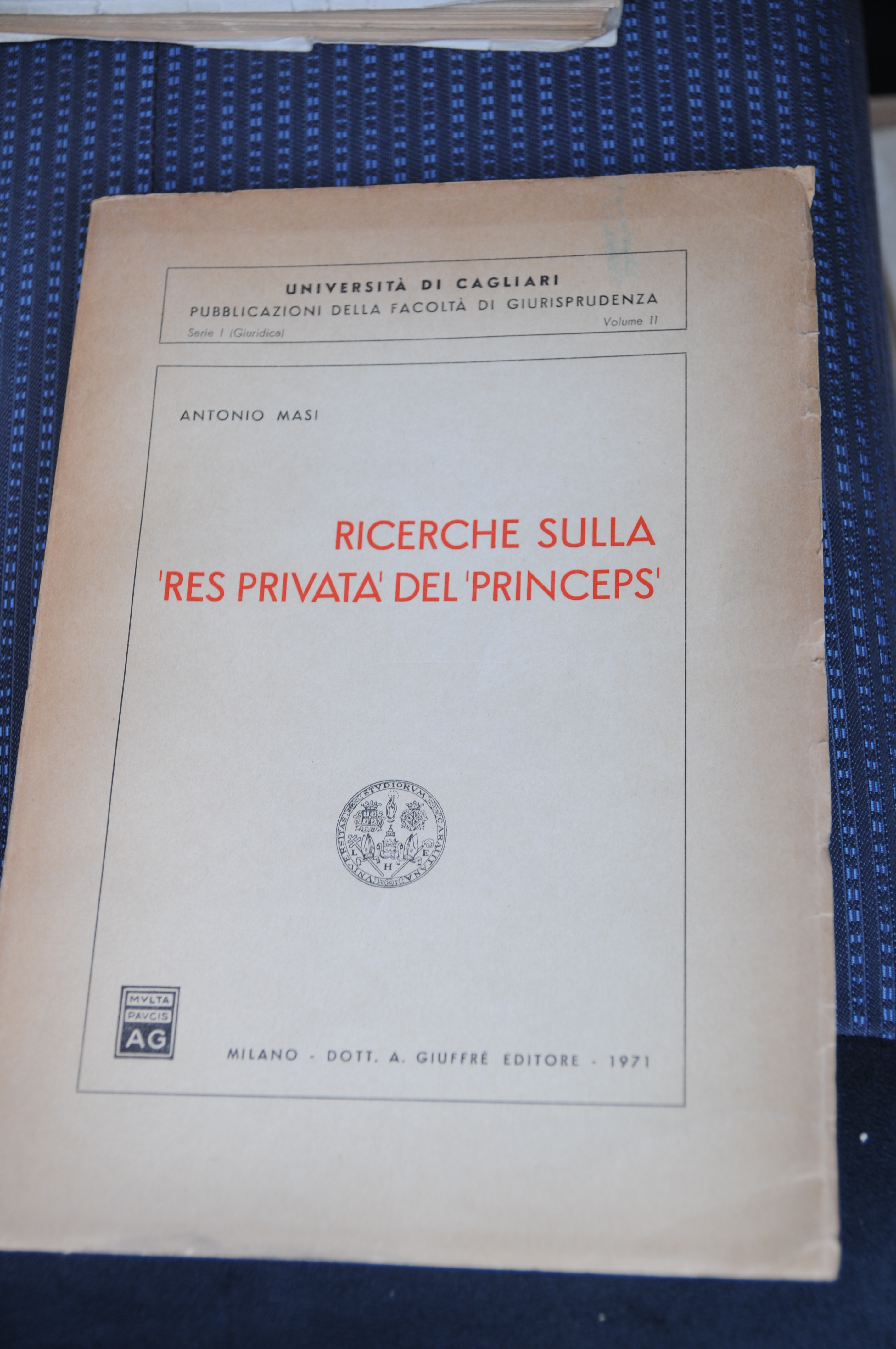 ricerche sulla res privata del princeps NUOVISSIMO