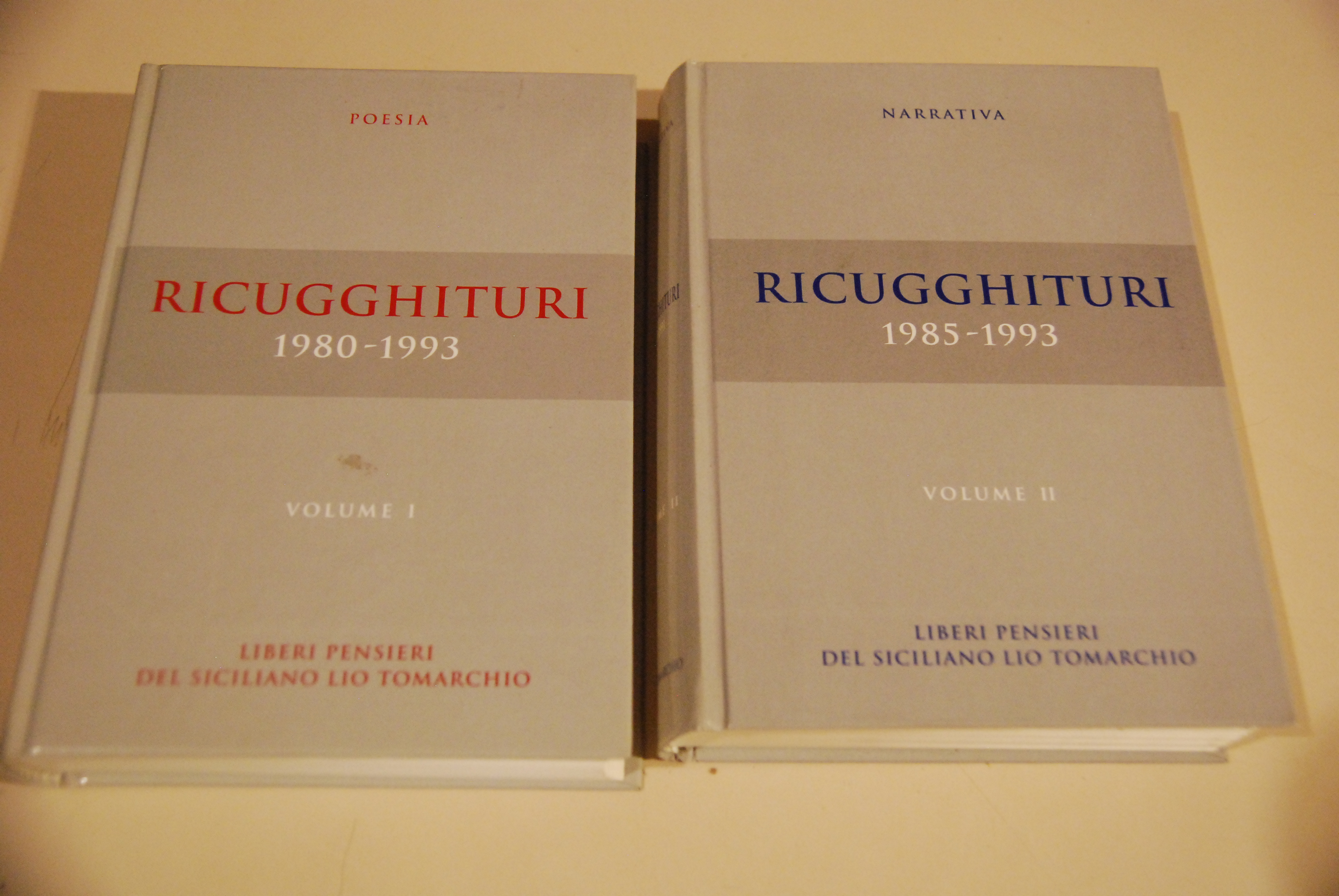 ricugghituri poesia 1980 1993 prosa 1985 1993, 2 voll. opera …