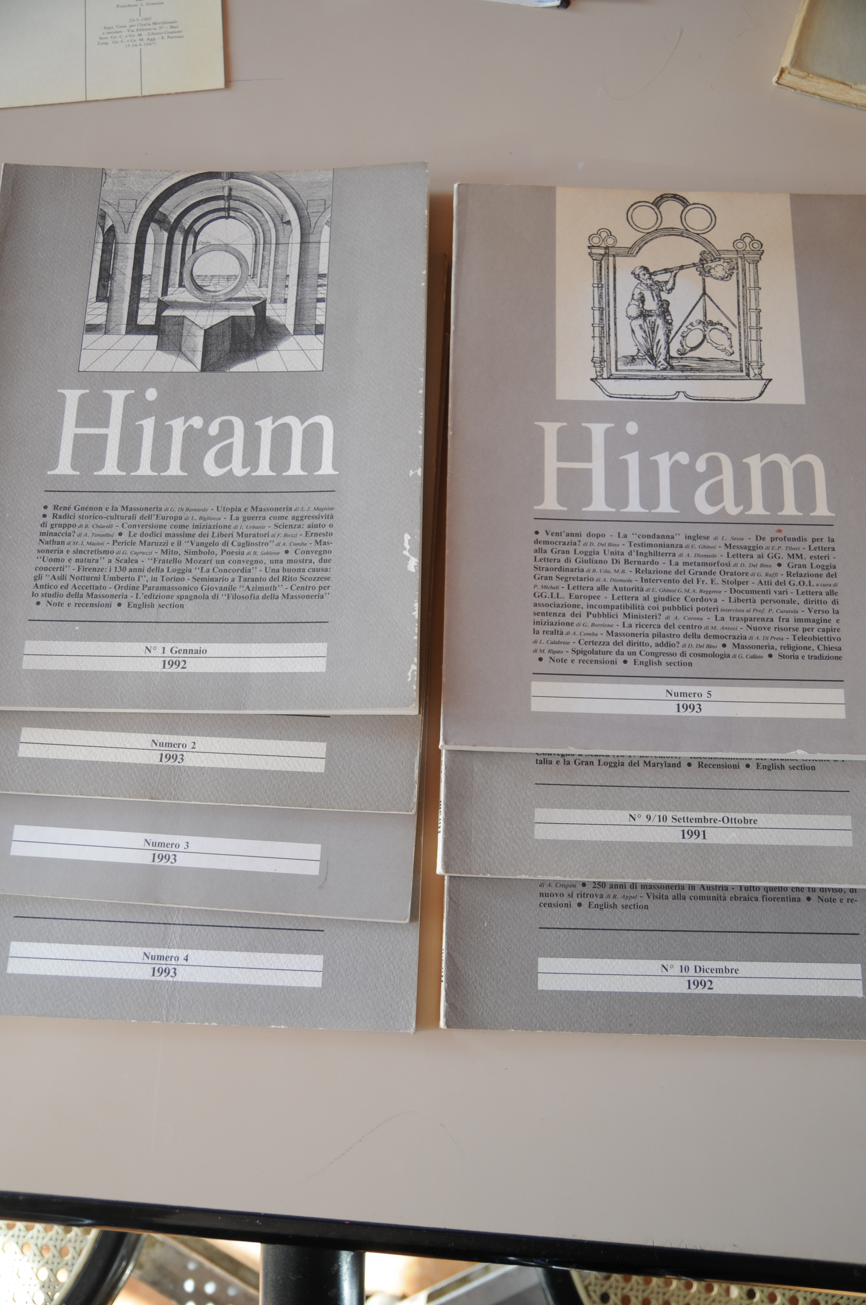 rivista 9-10 del 1991, rivista 1 e 10 del 1992, …