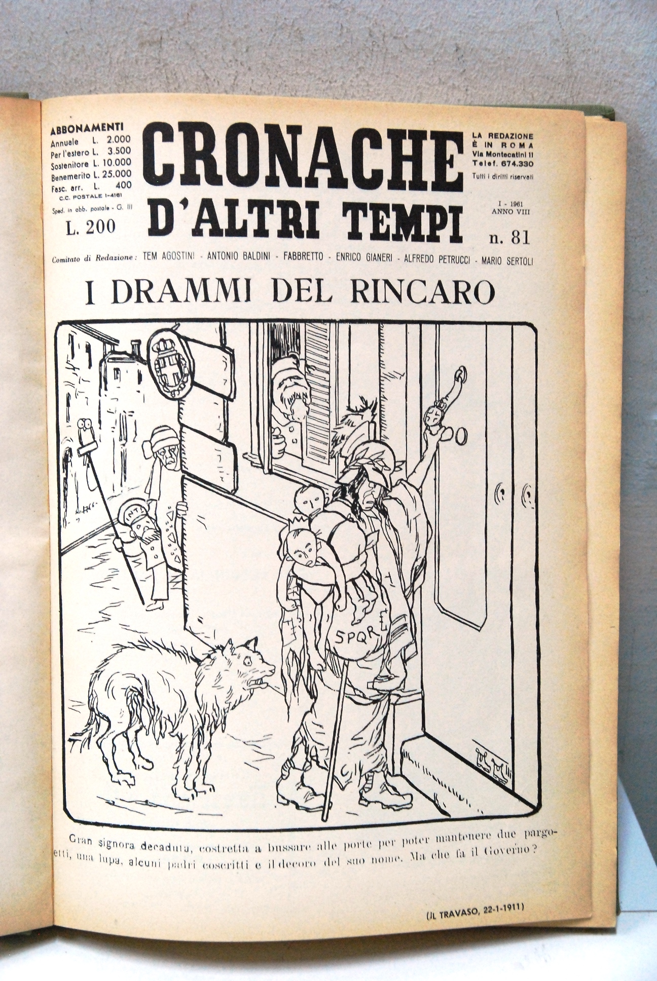 rivista anno VIII 8 cpl. - 1961