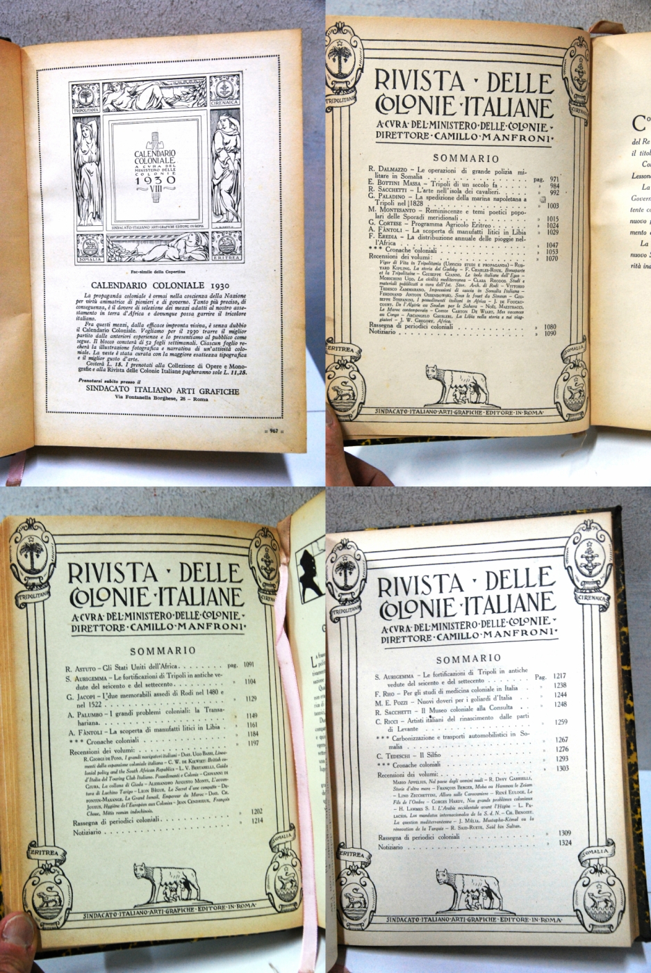 rivista delle colonie italiane unico volume cpl.