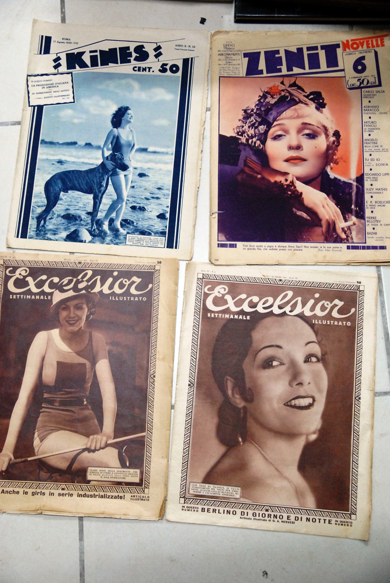 Riviste ? Kines del 1930, zenit n. 6 del 1934, …