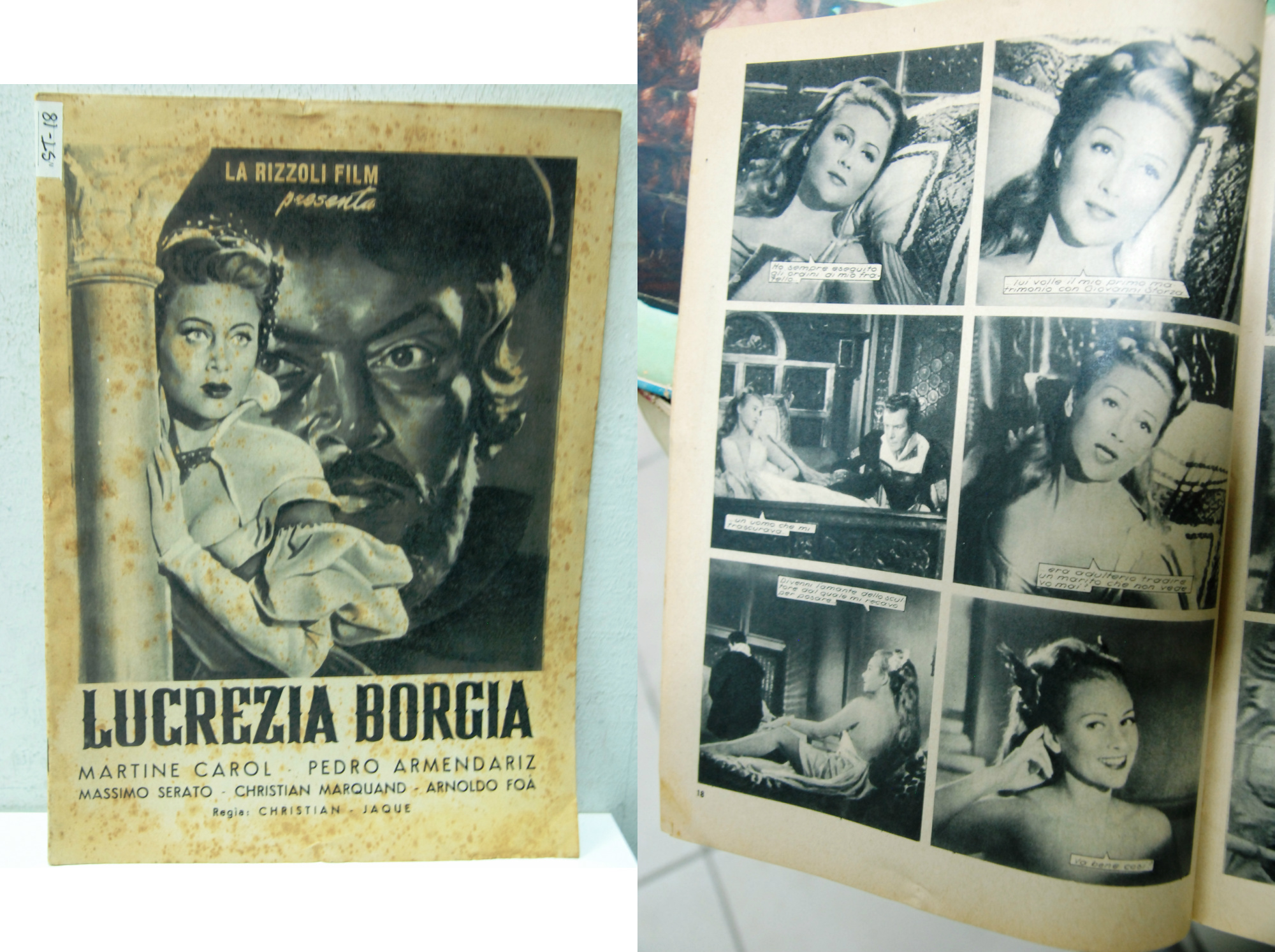 Rizzoli film presenta Lucrezia Borgia martine carol pedro armendariz massimo …