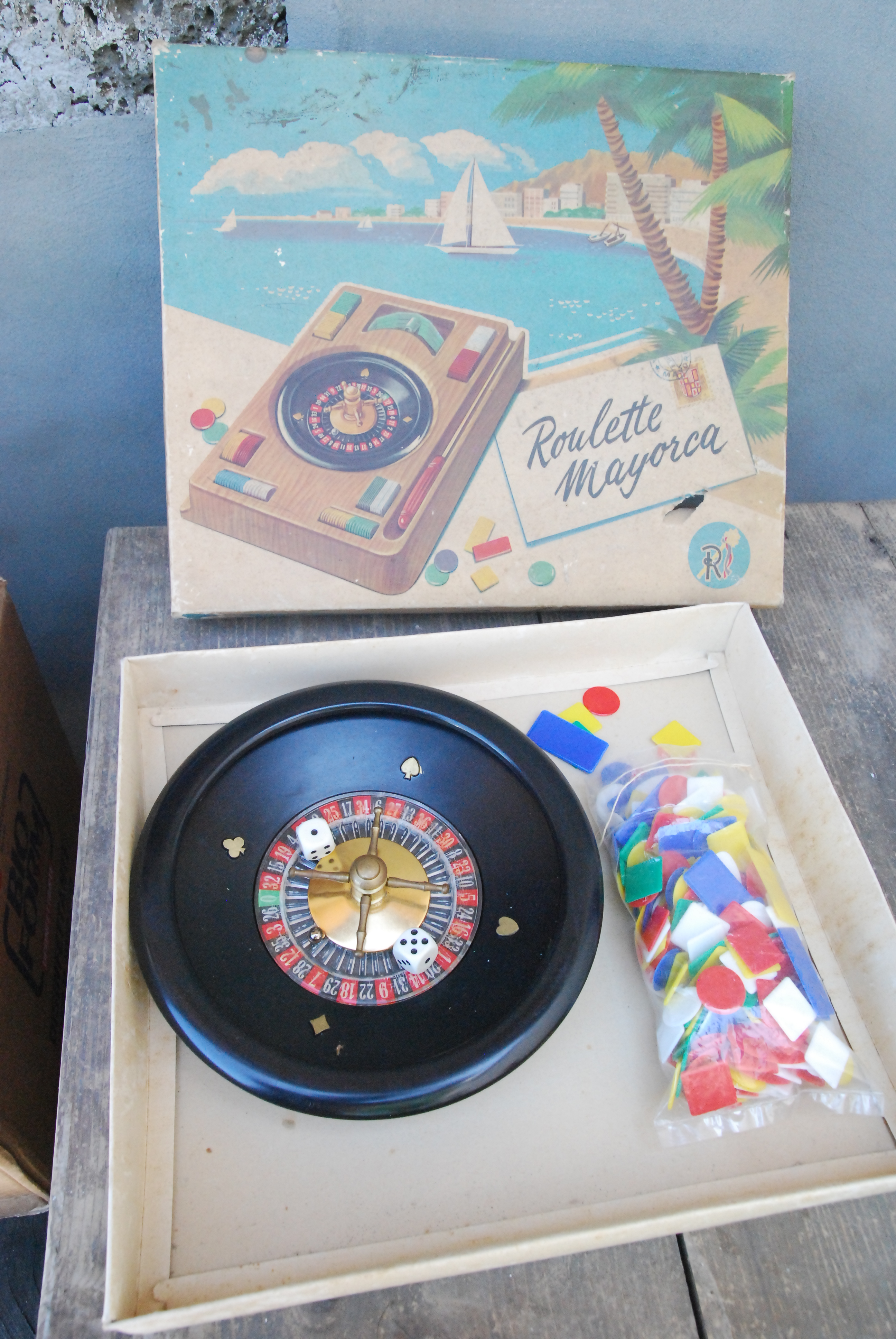 roulette mayorca maiorca completo di dadi fiches e pallino