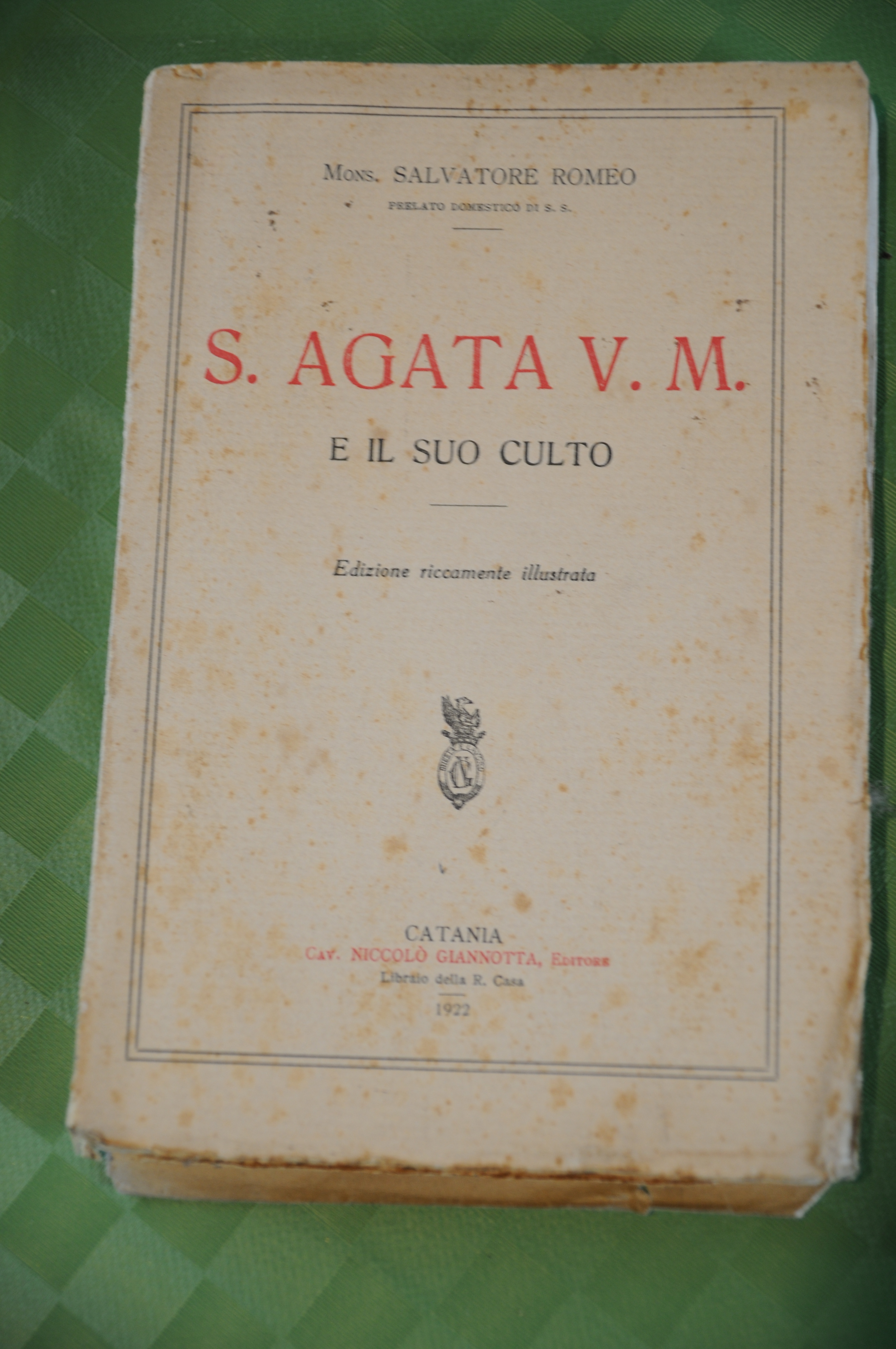 s. agata v.m. e il suo culto 1922