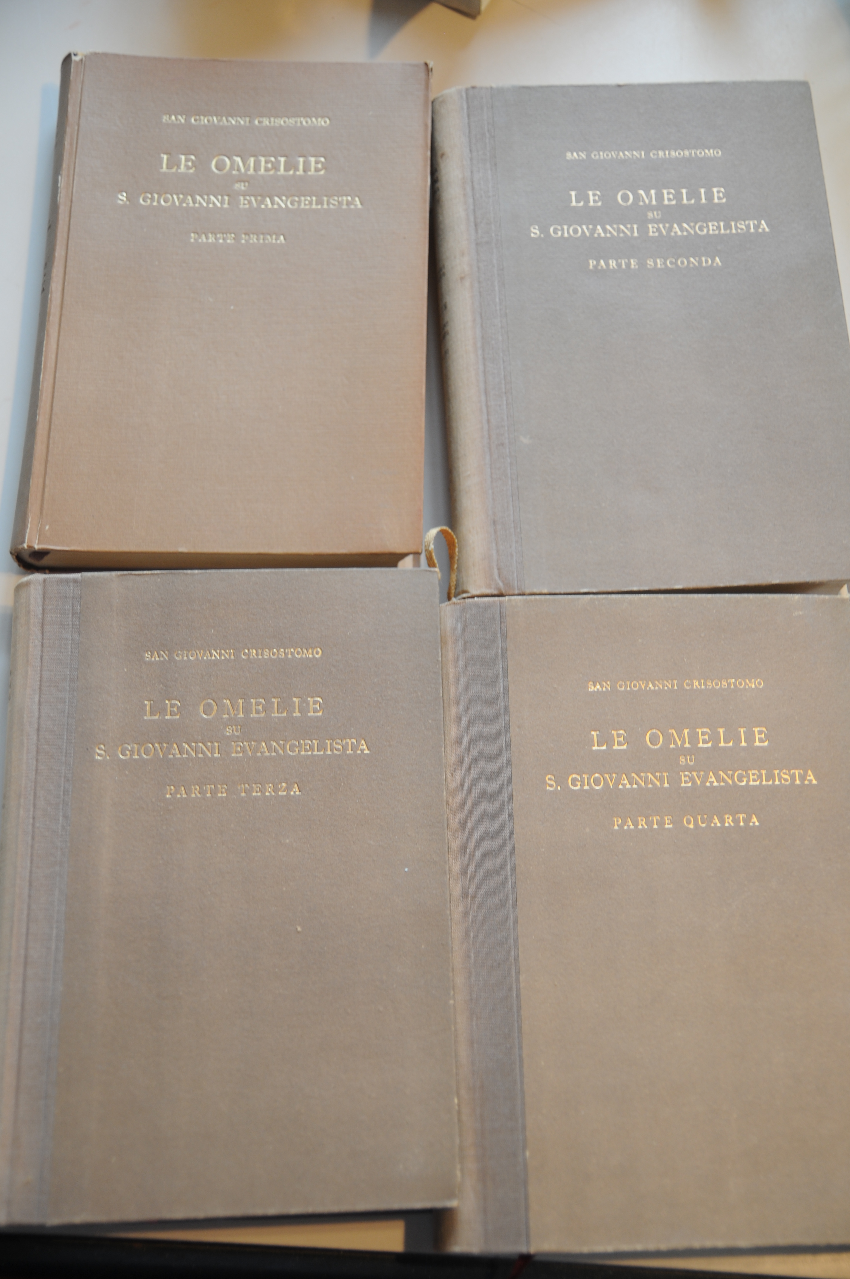 SAN GIOVANNI CRISOSTOMO omelie SU S. GIOVANNI EVANGELISTA 4 voll. …
