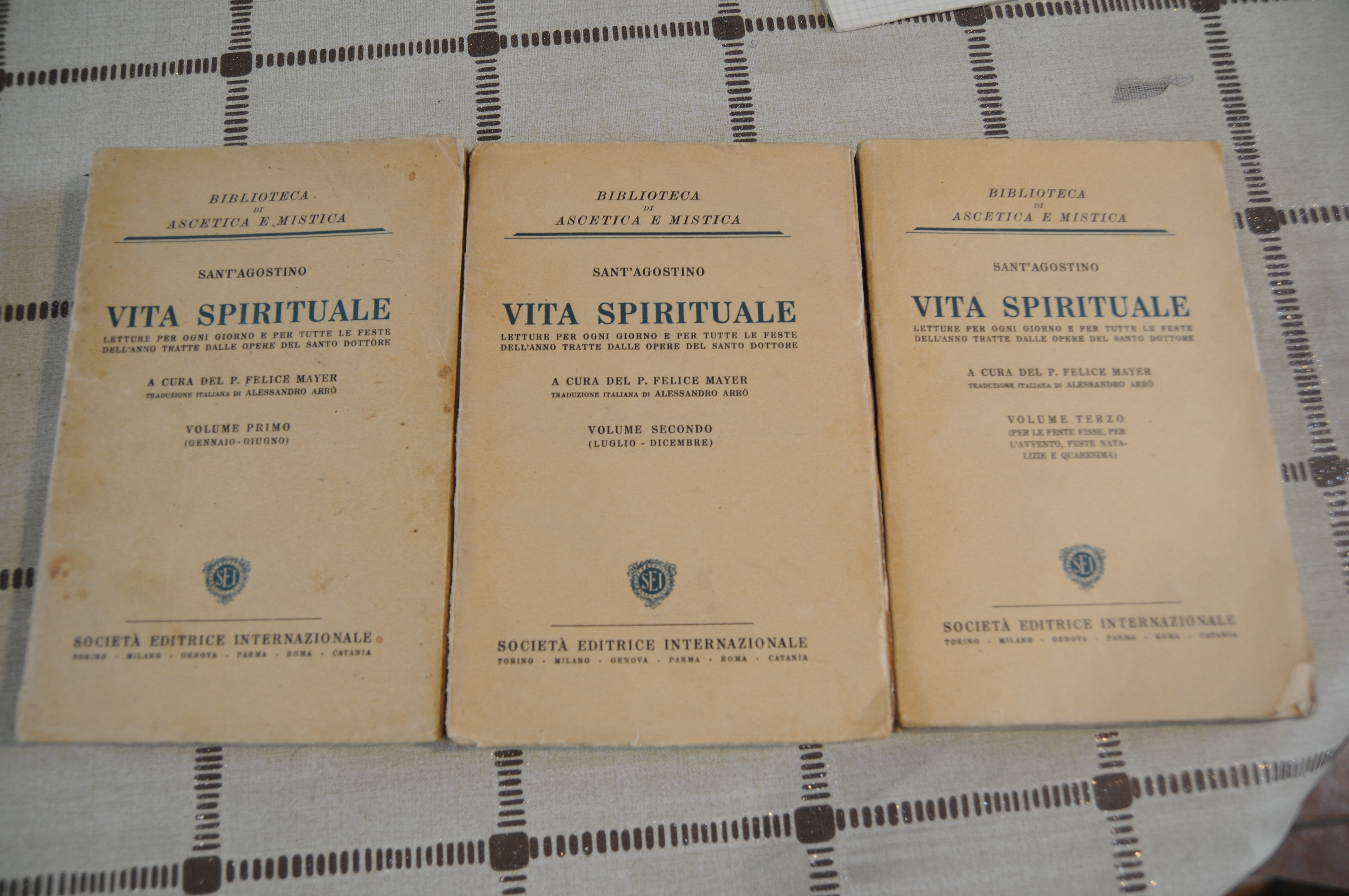 sant'agostino vita spirituale 3 voll. opera cpl. (sottolineature)