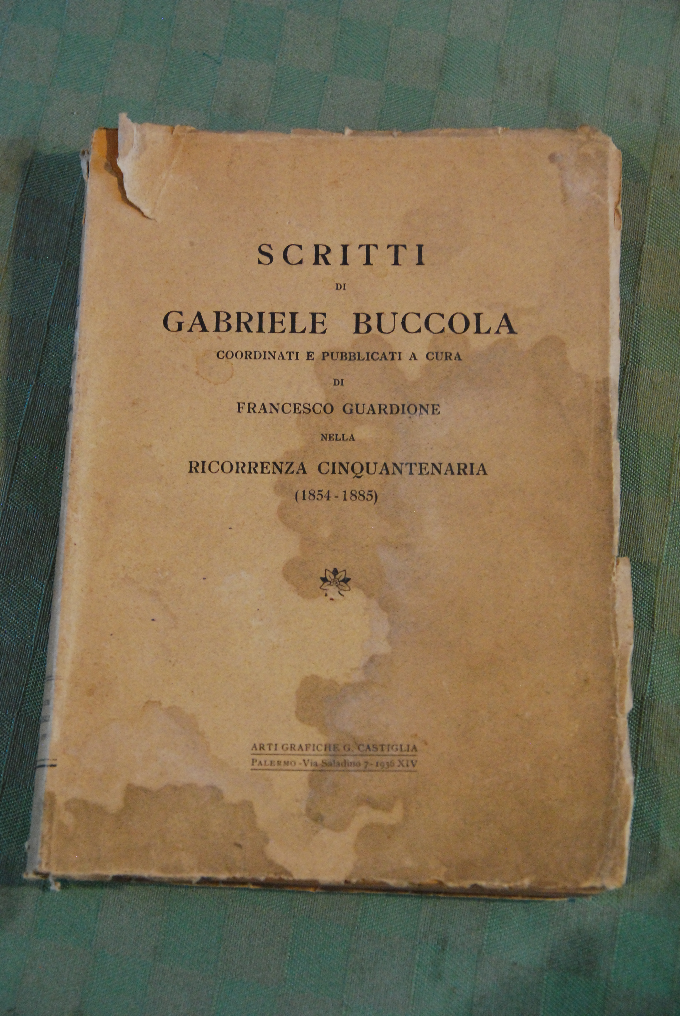 scritti di gabriele buccola ricorrenza cinquantenaria 1936