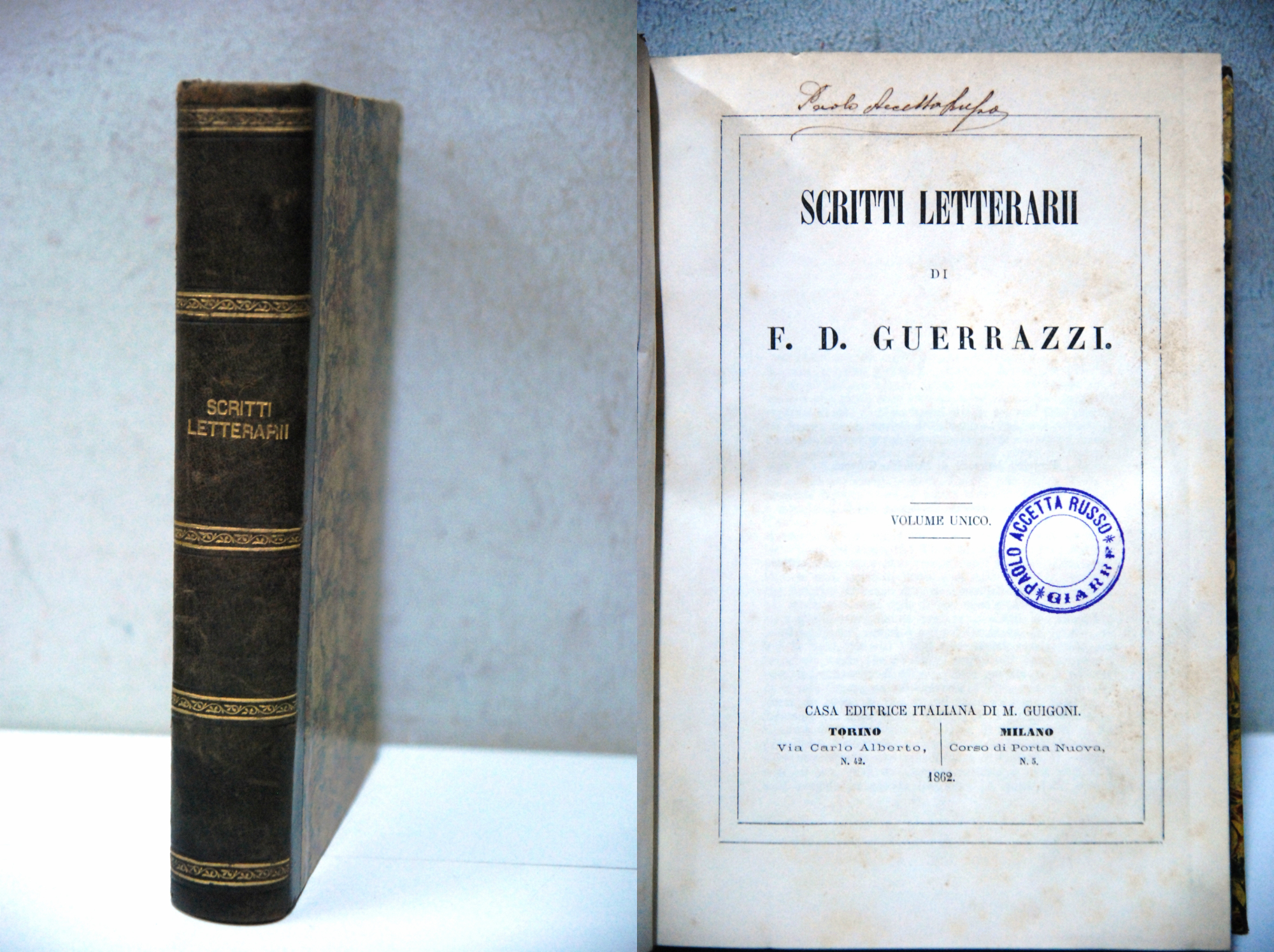 scritti letterarii volume unico, COME NUOVO