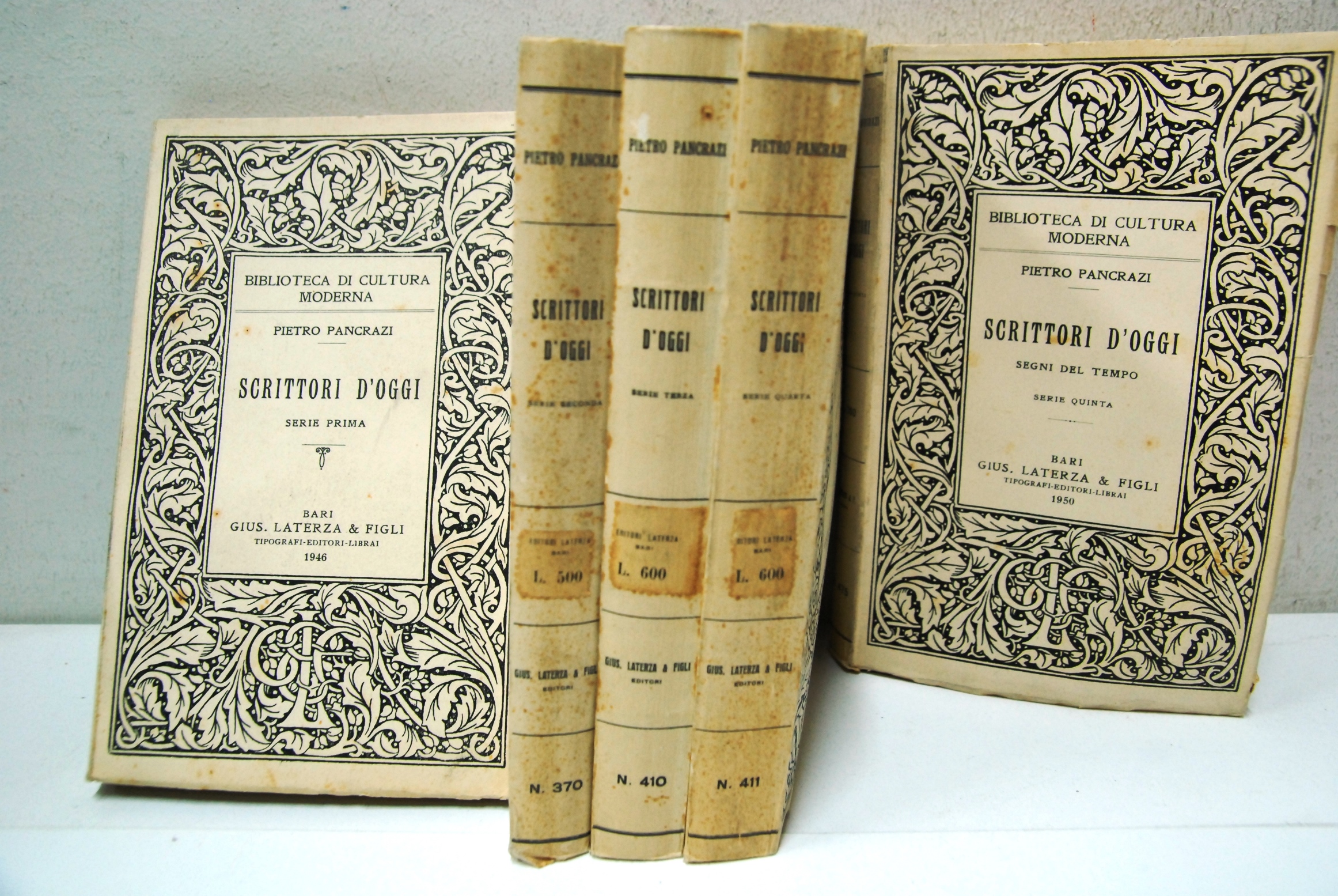 Scrittori d'oggi in 5 volumi