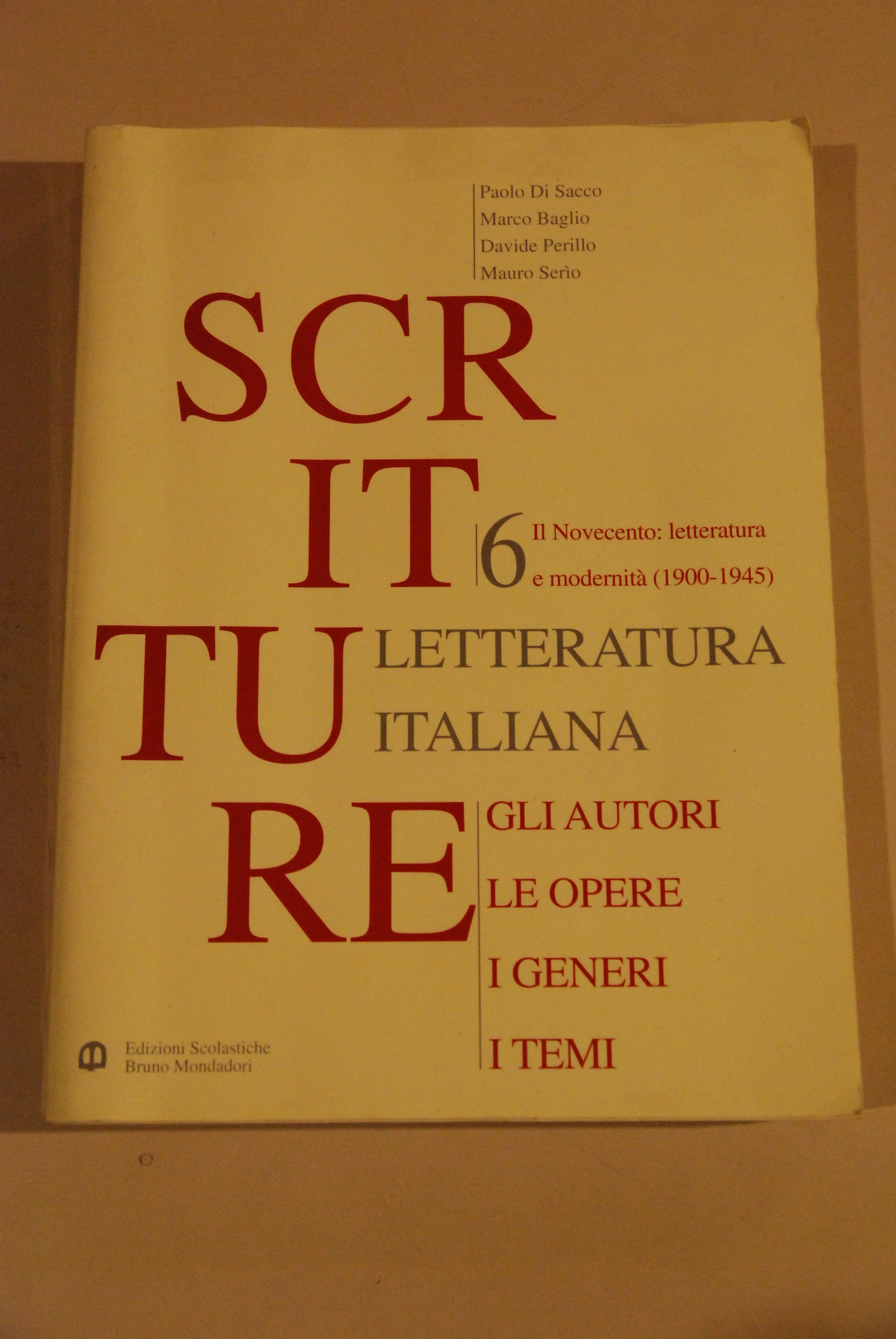 scritture letteratura italiana 6 il novecento