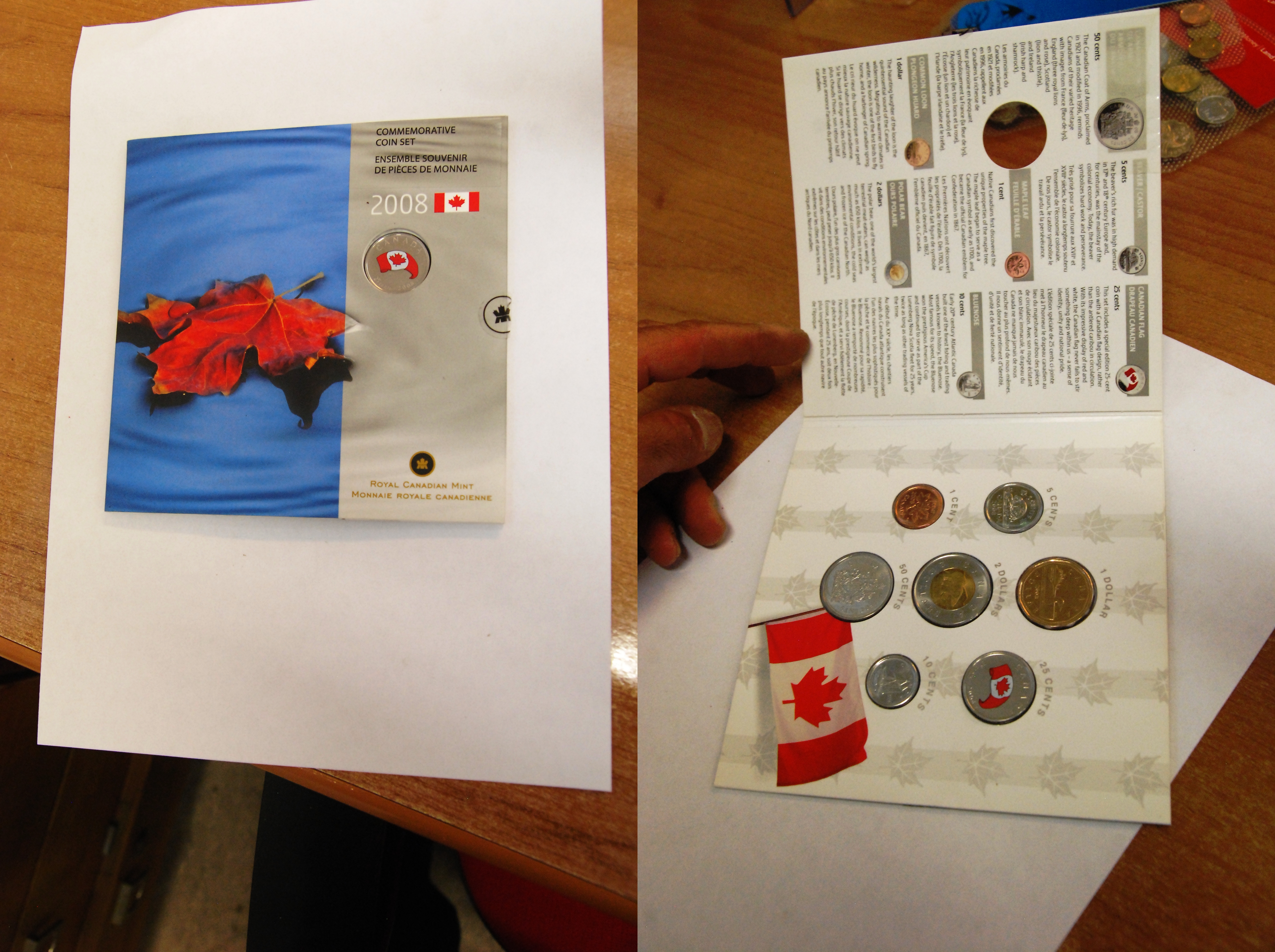 set royal canadian mint canadienne monnaie royale 2008 flag