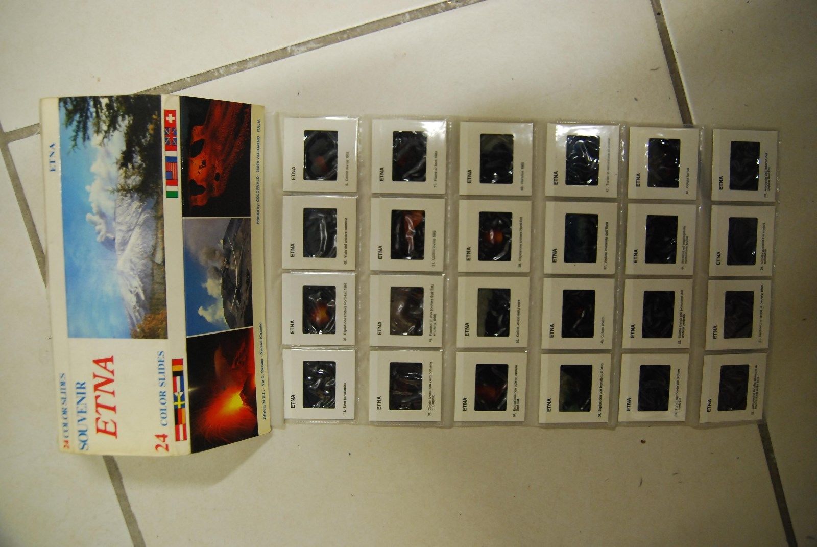 Souvenir etna - diapositive slides color kodak.