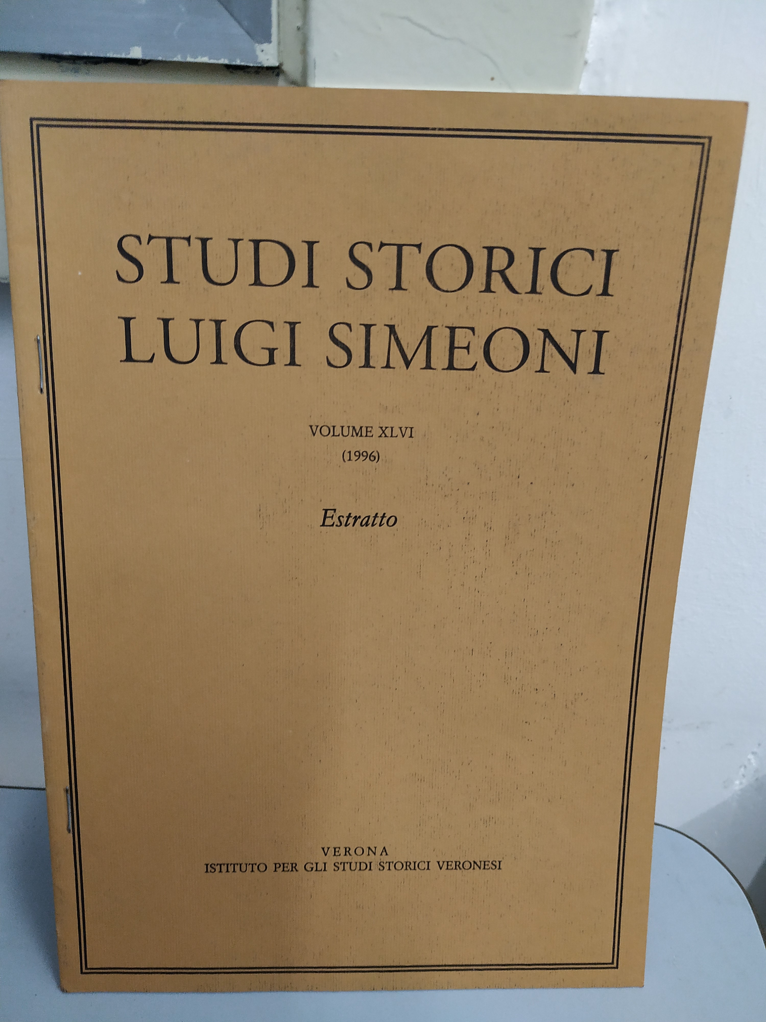 studi storici luigi simeoni xlvi