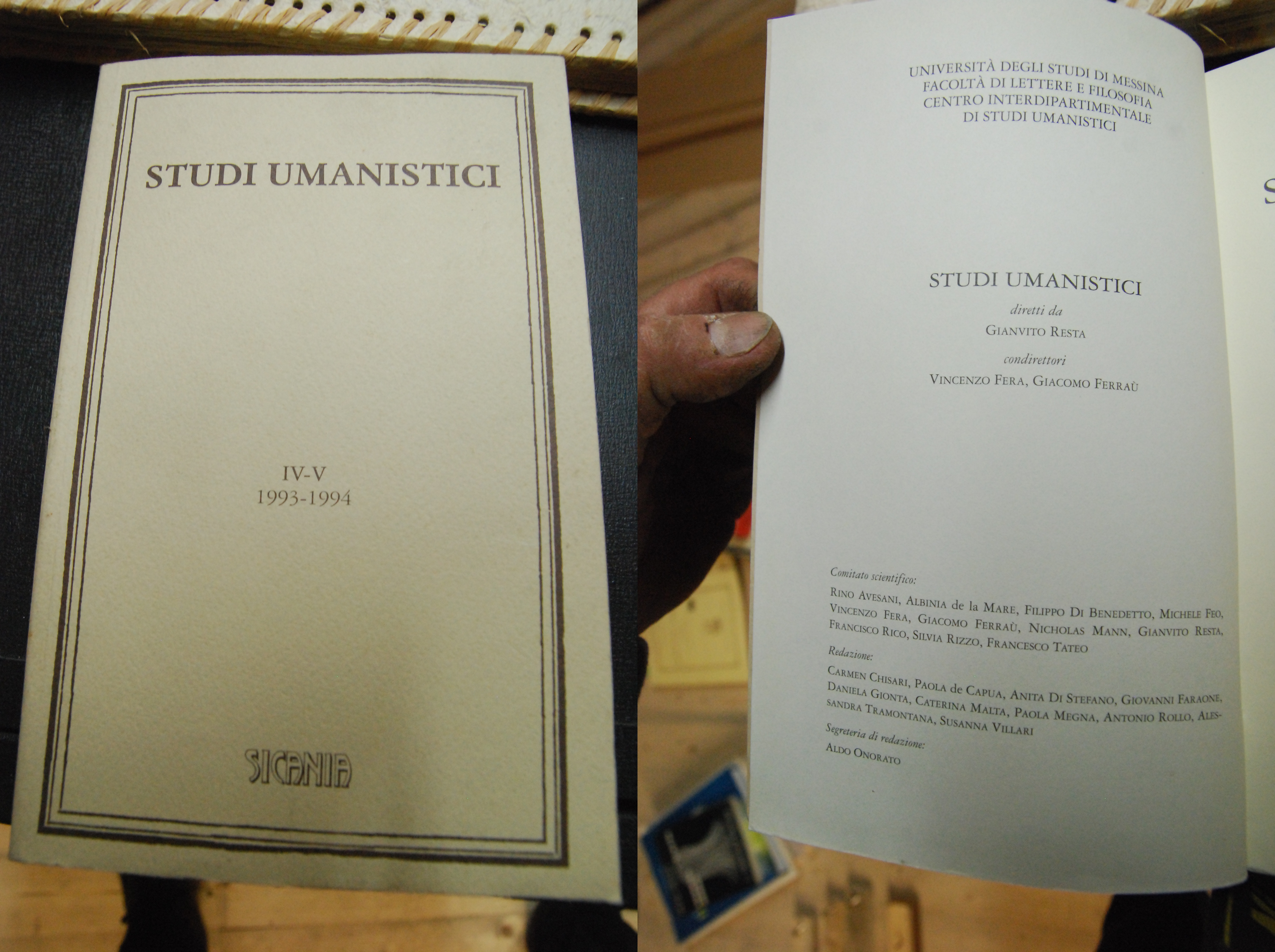 studi umanistici IV V 1993 94 univ. di messina lettere …