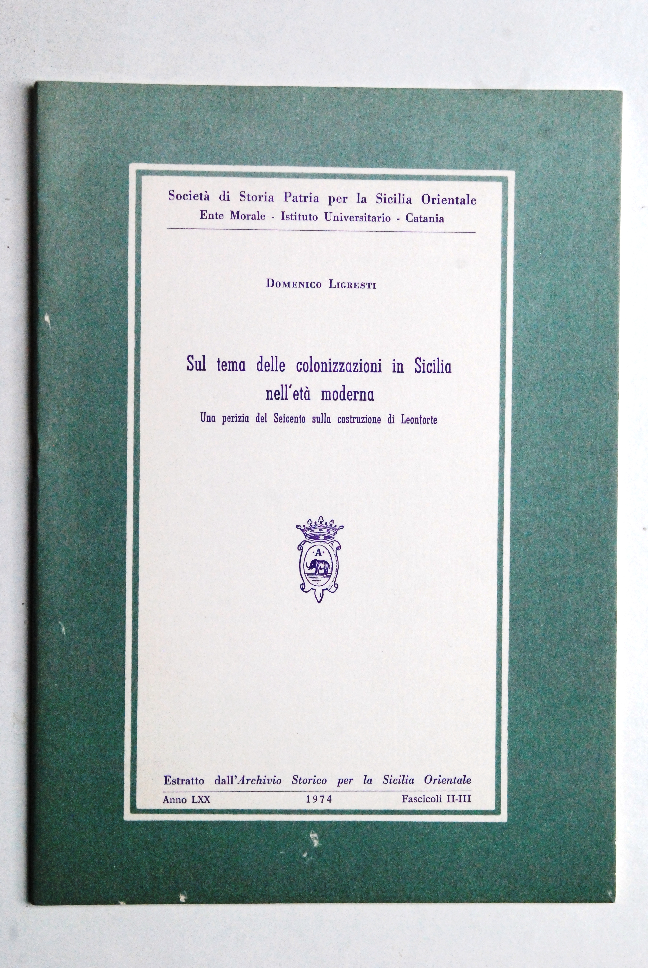 sul tema delle colonizzazioni in sicilia nell'età moderna