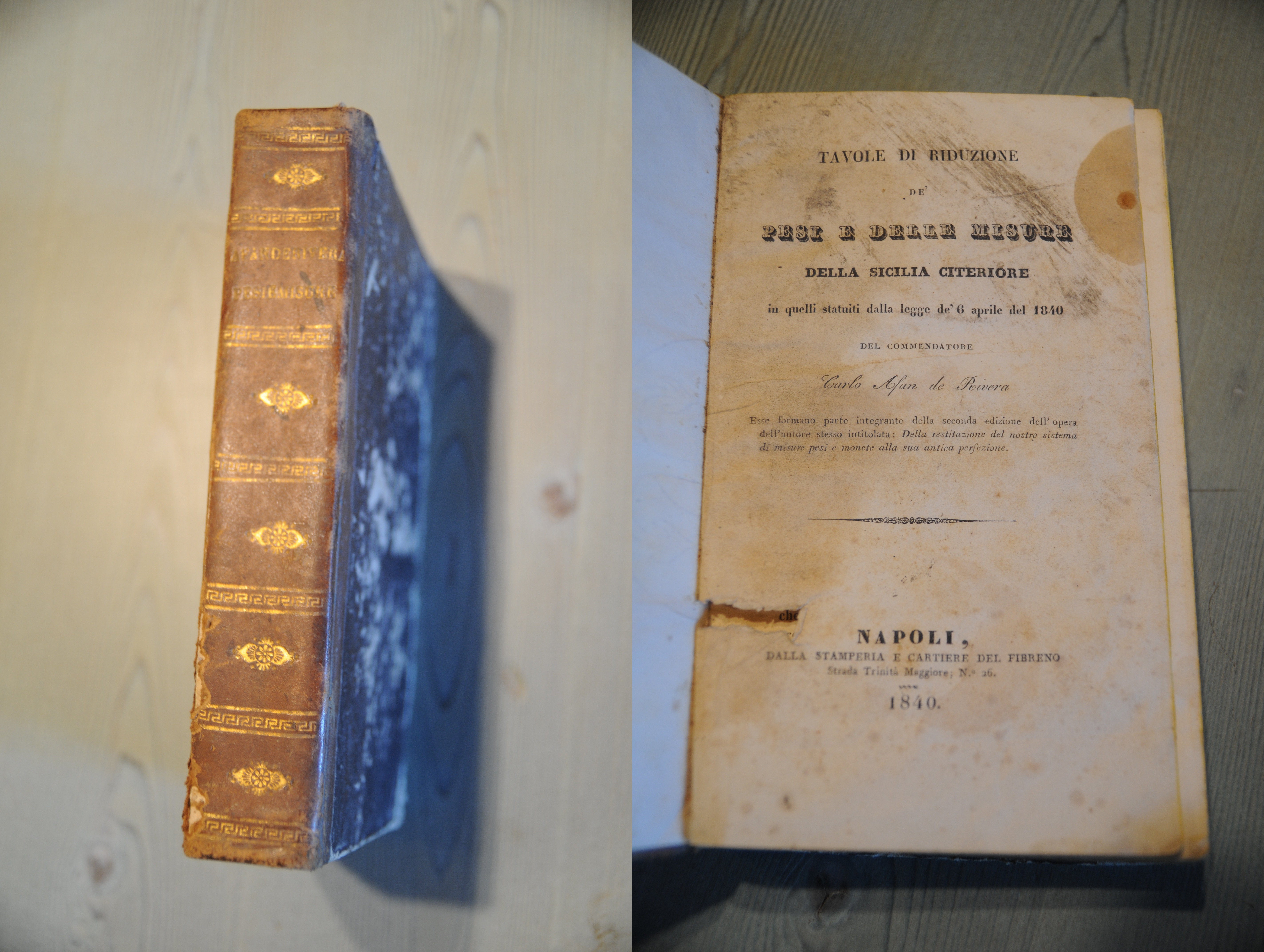 tavole di riduzione pesi e misure della sicilia citeriore