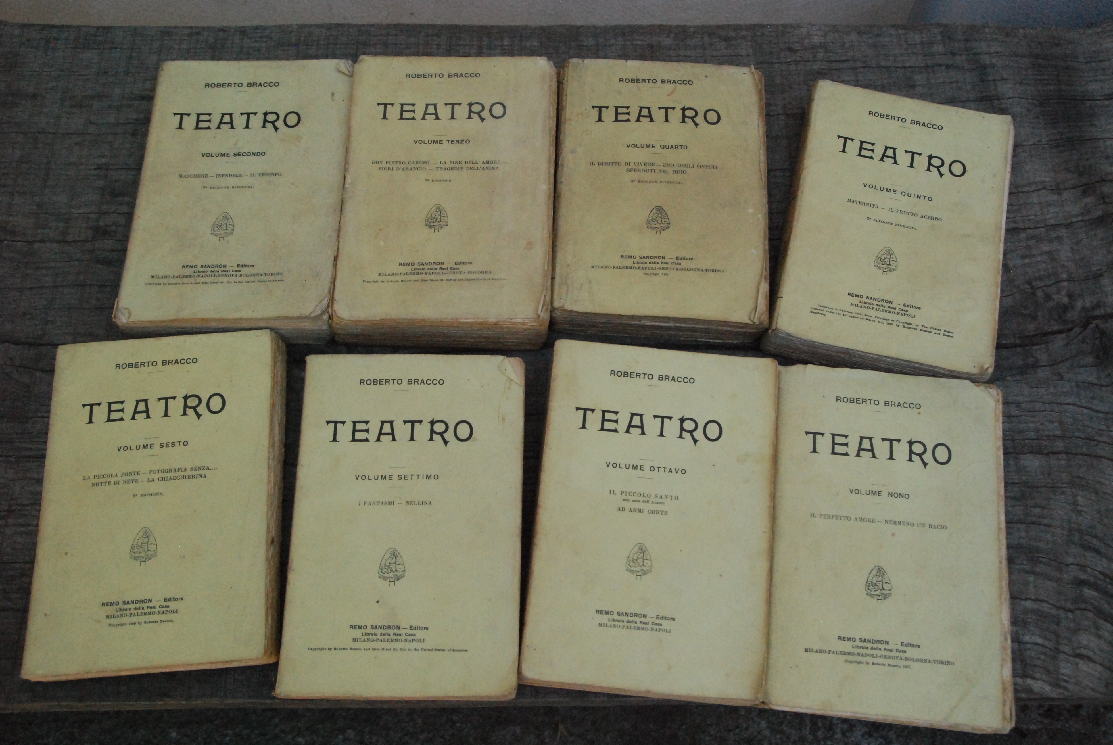 TEATRO 8 volumi, dal 2 al 9