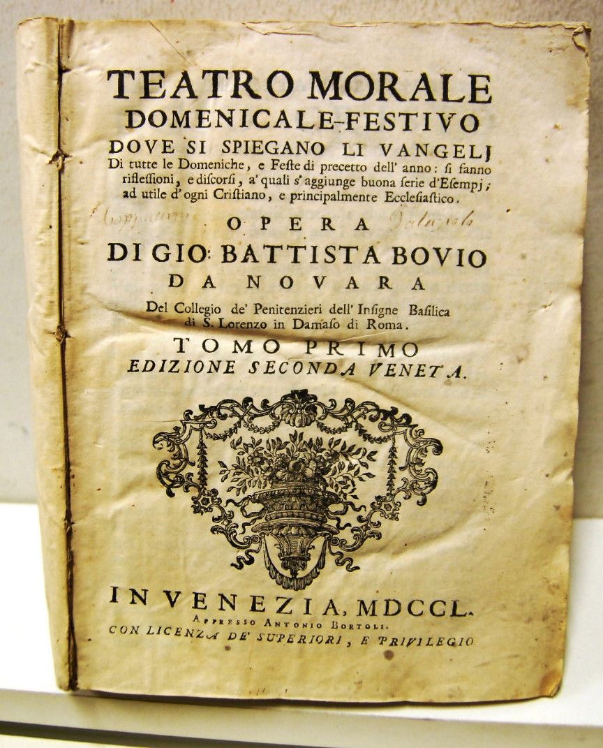 Teatro morale domenicale festivo vangeli tomo primo edizione seconda veneta …