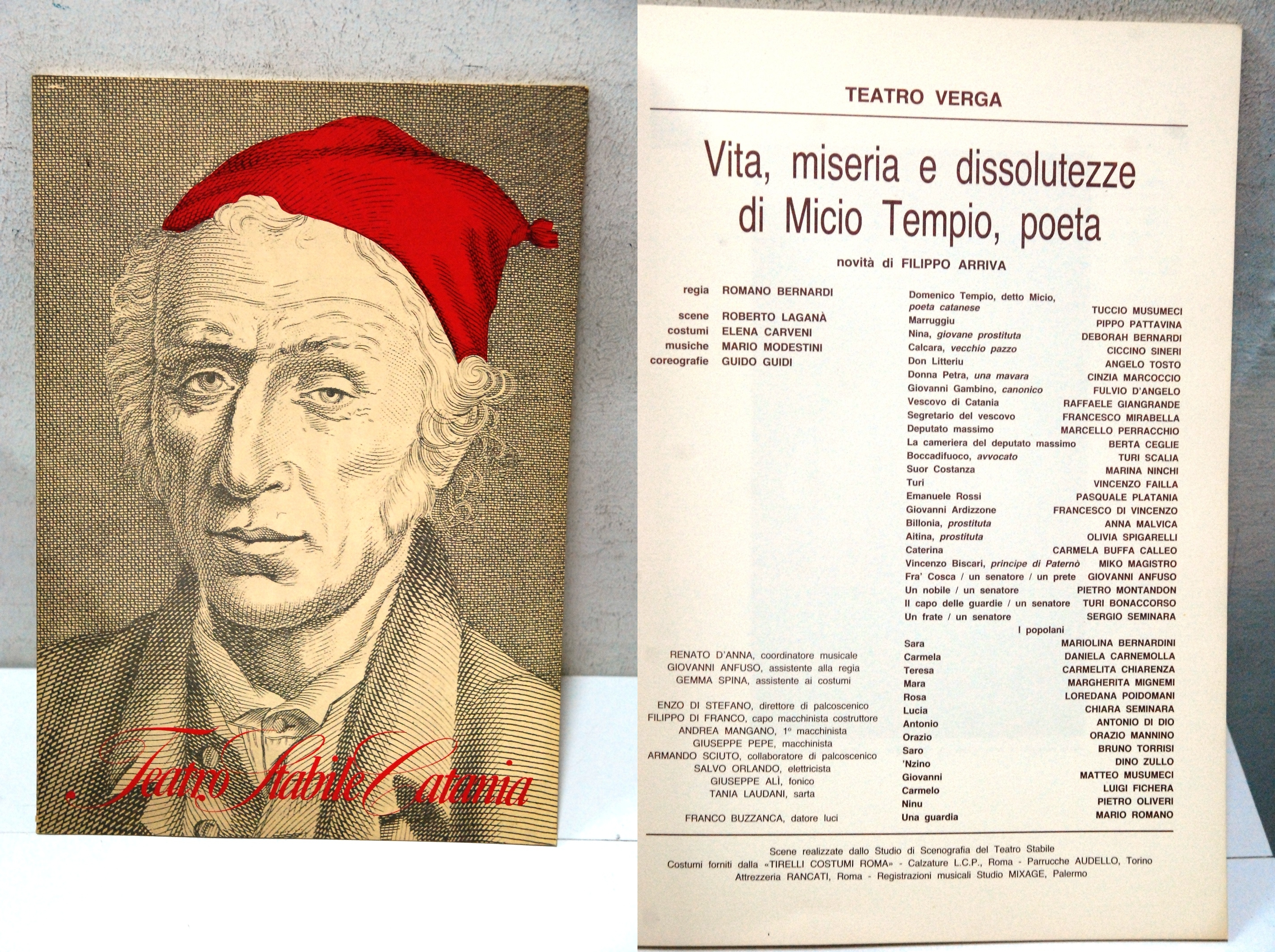 teatro verga vita miseria e dissolutezze di micio tempio poeta