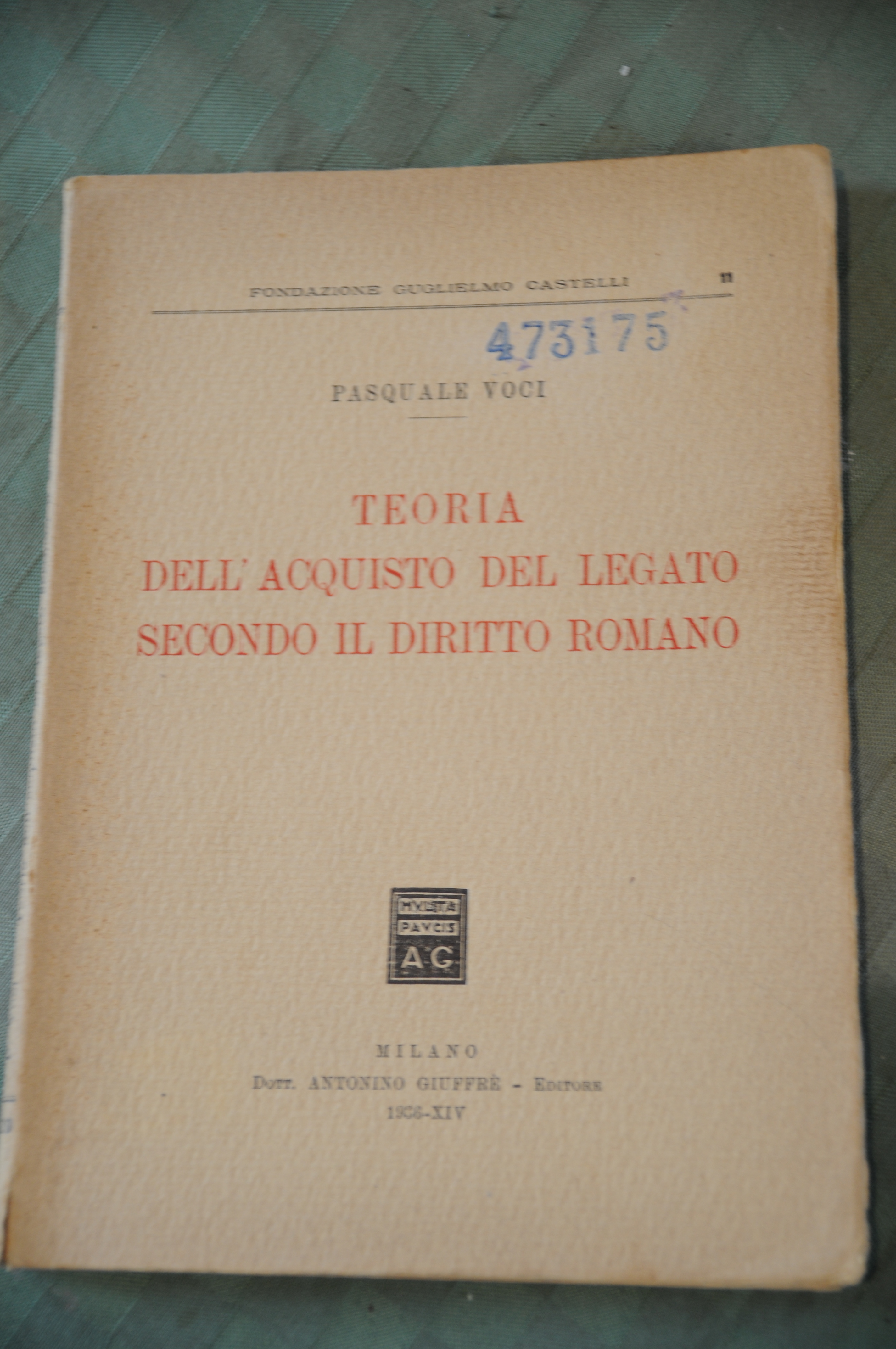 teoria dell'acquisto del legato secondo il diritto romano NUOVISSIMO